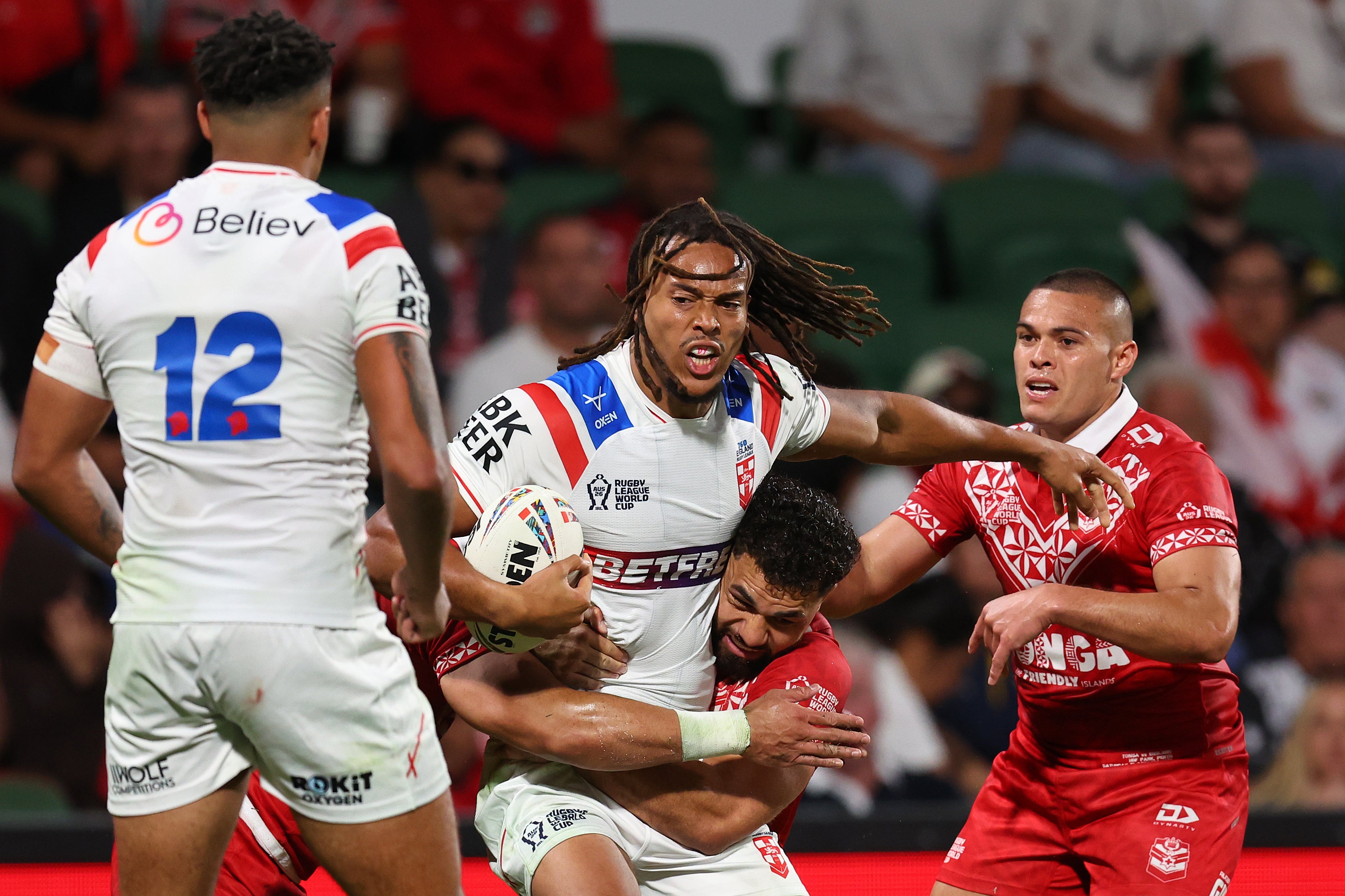 England were impressive in patches against Tonga but face an uphill battle to qualify for the semi-finals