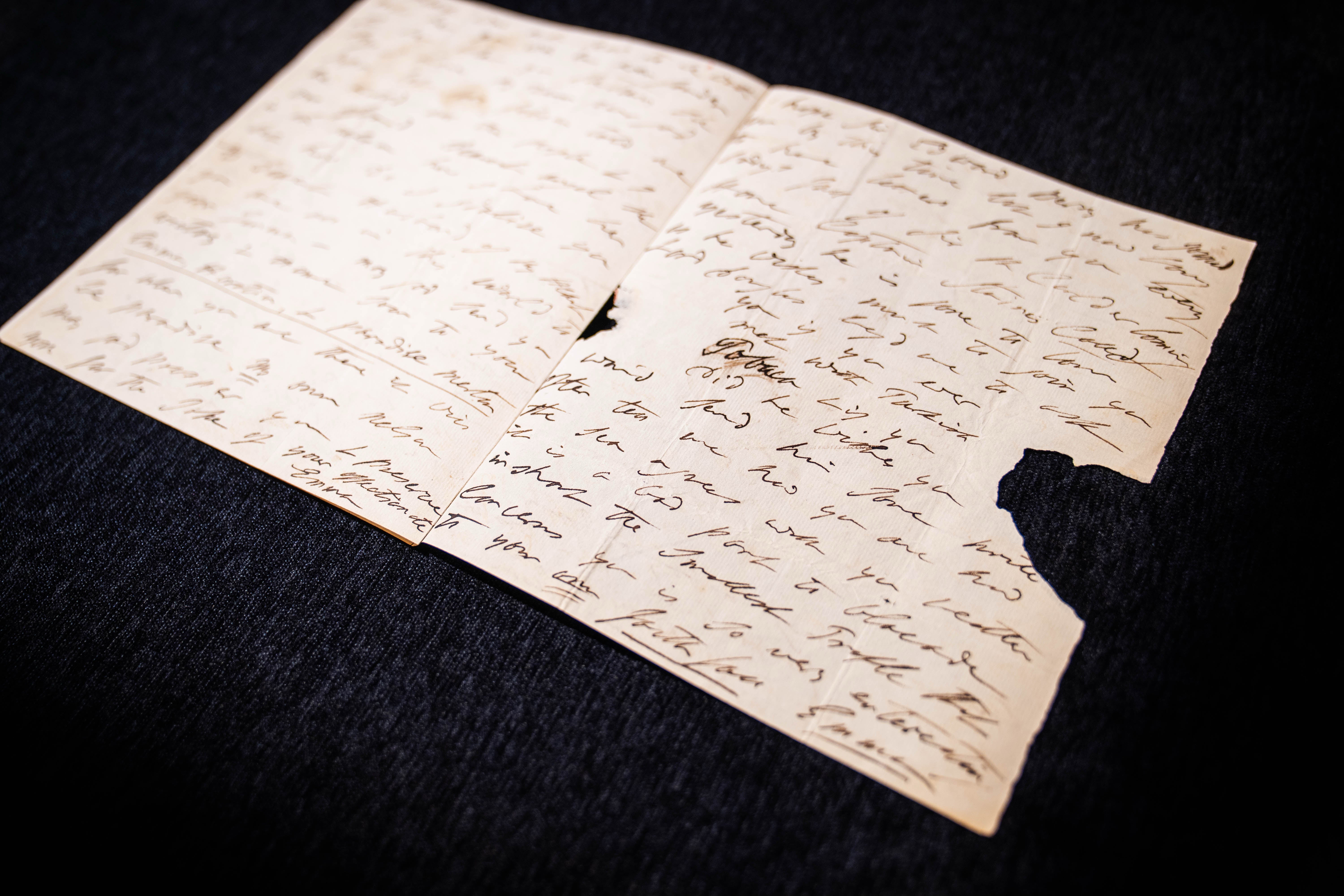 Part of the ‘greatest collection’ of Admiral Horatio Nelson letters in private hands which have been unveiled at Sotheby's in central London