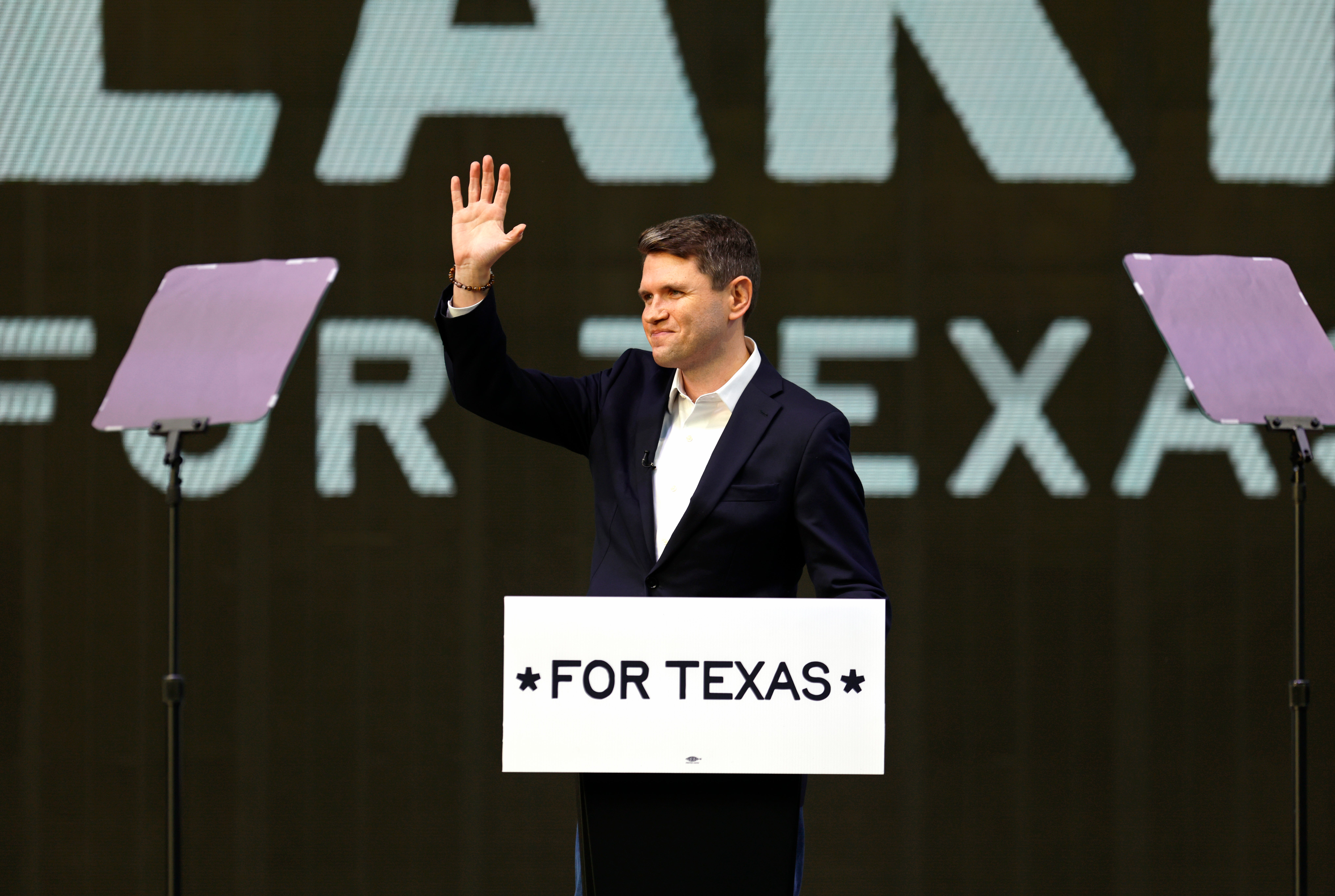 Bush says that he voted for the Democratic U.S. Senate candidate, James Talarico (pictured)