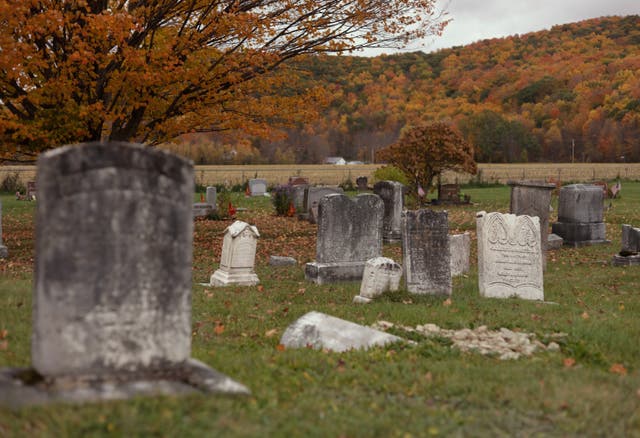 Gravestones in the Rupert Street Cemetery