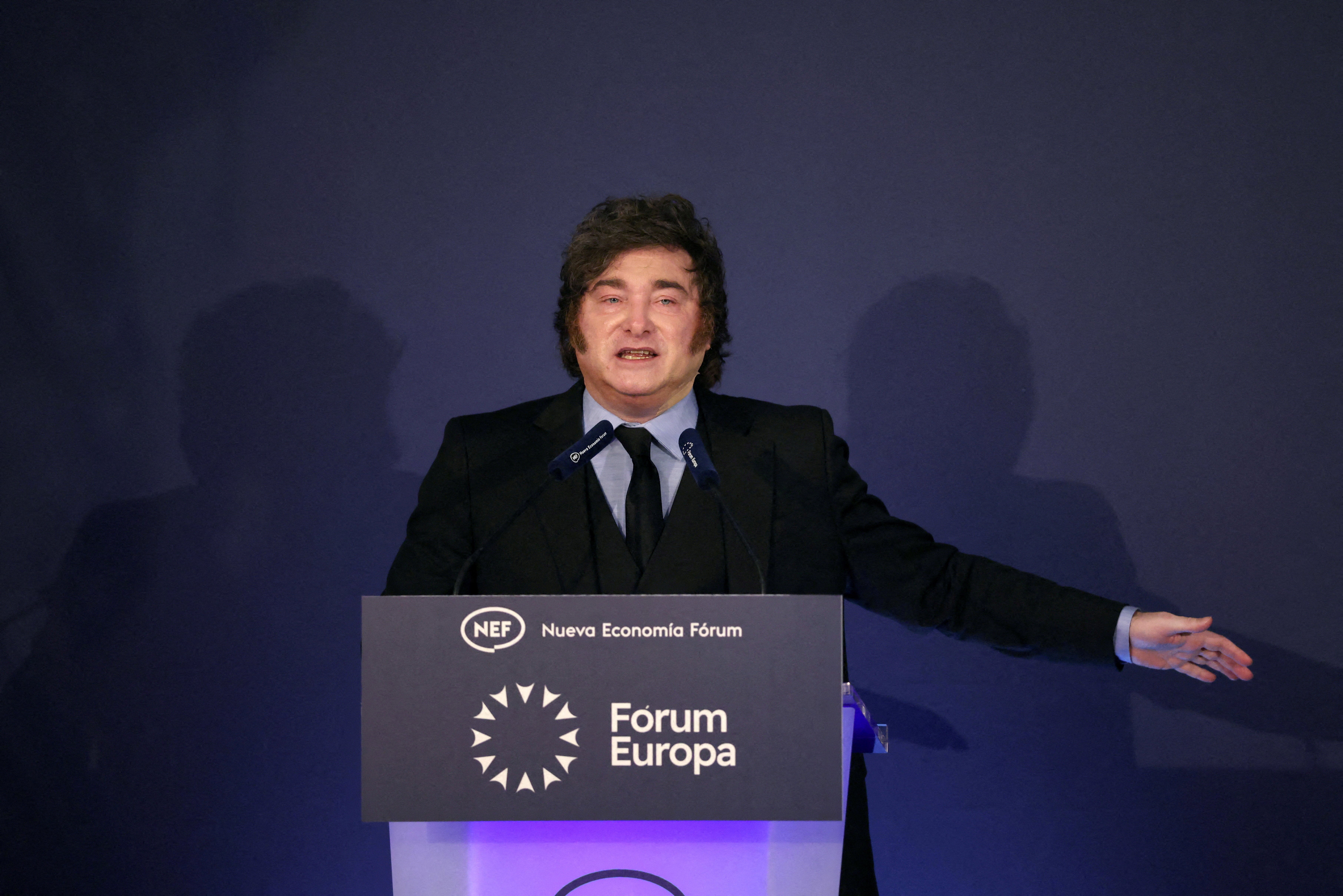 ‘We do not believe in military solutions’, Mr Milei said