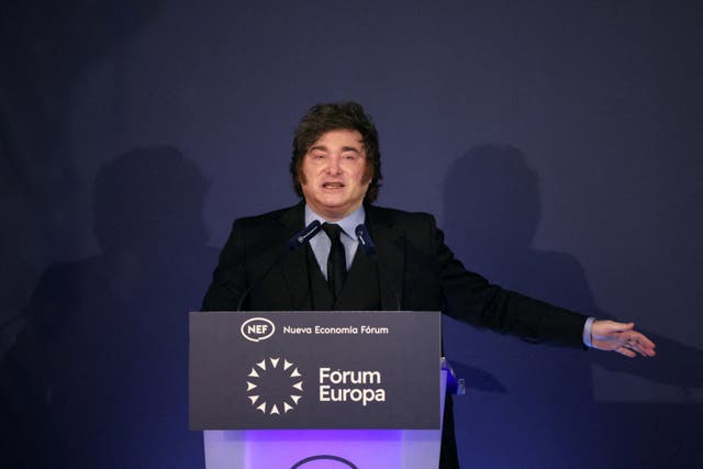 ‘We do not believe in military solutions’, Mr Milei said