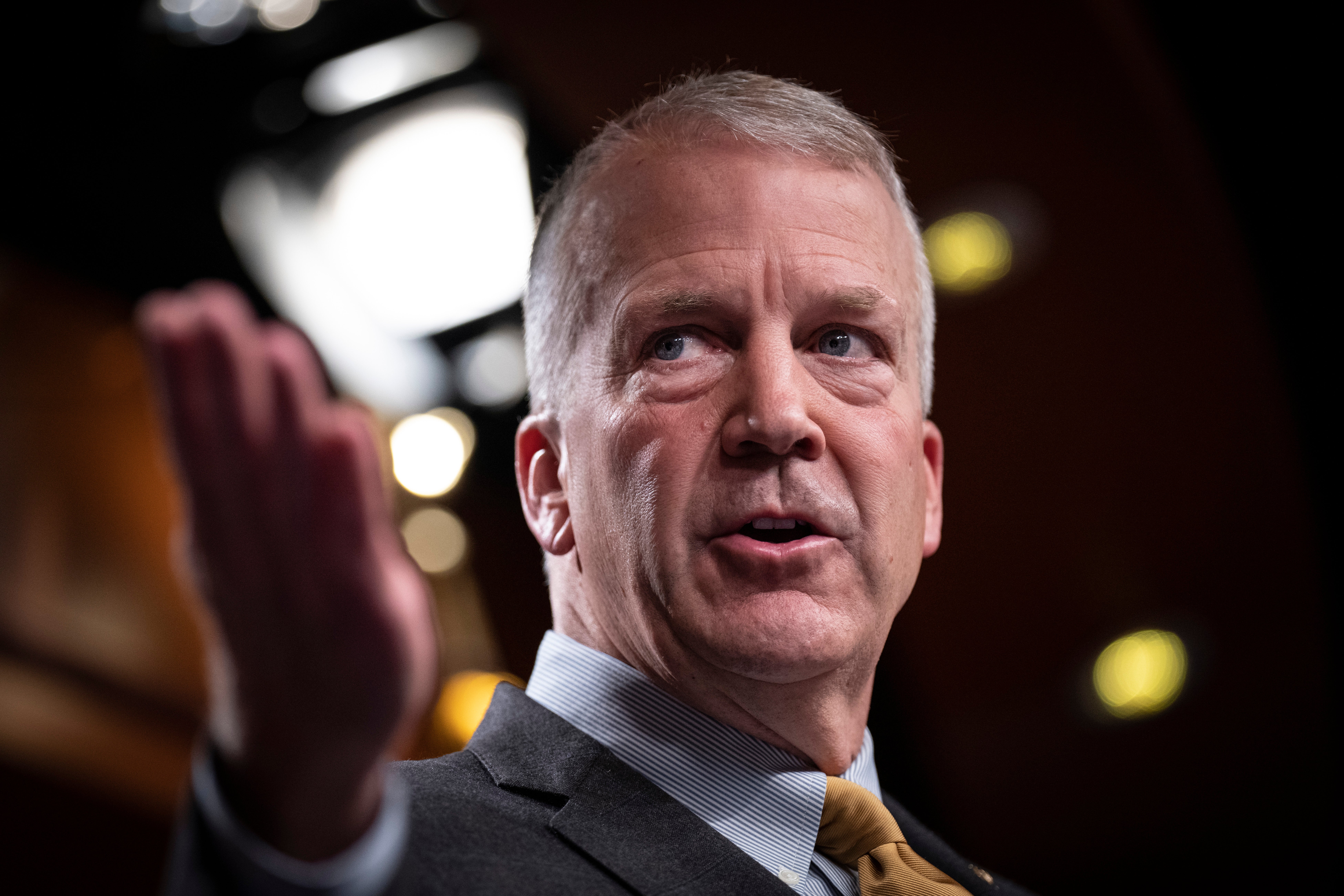 Trump has thrown his weight behind Senator Dan S. Sullivan's (pictured) campaign