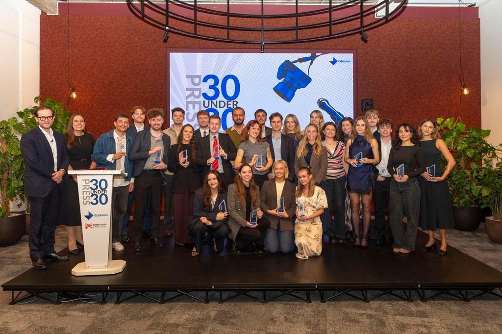 Alex alongside other winners of the 30 under 30 prize