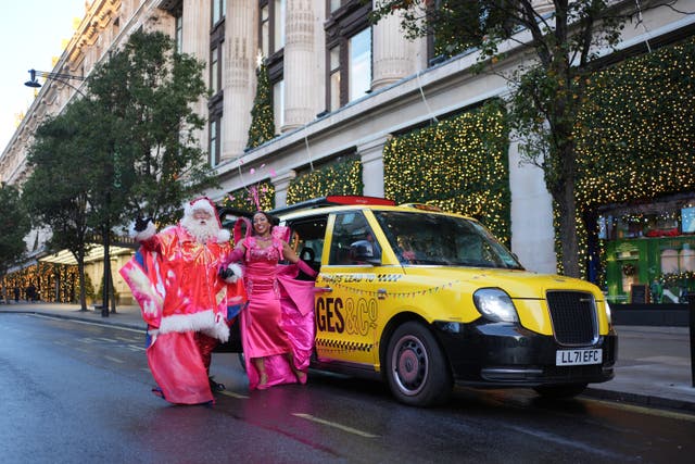 The festive launch comes days before the pedestrianisation of Oxford Street (Yui Mok/PA)