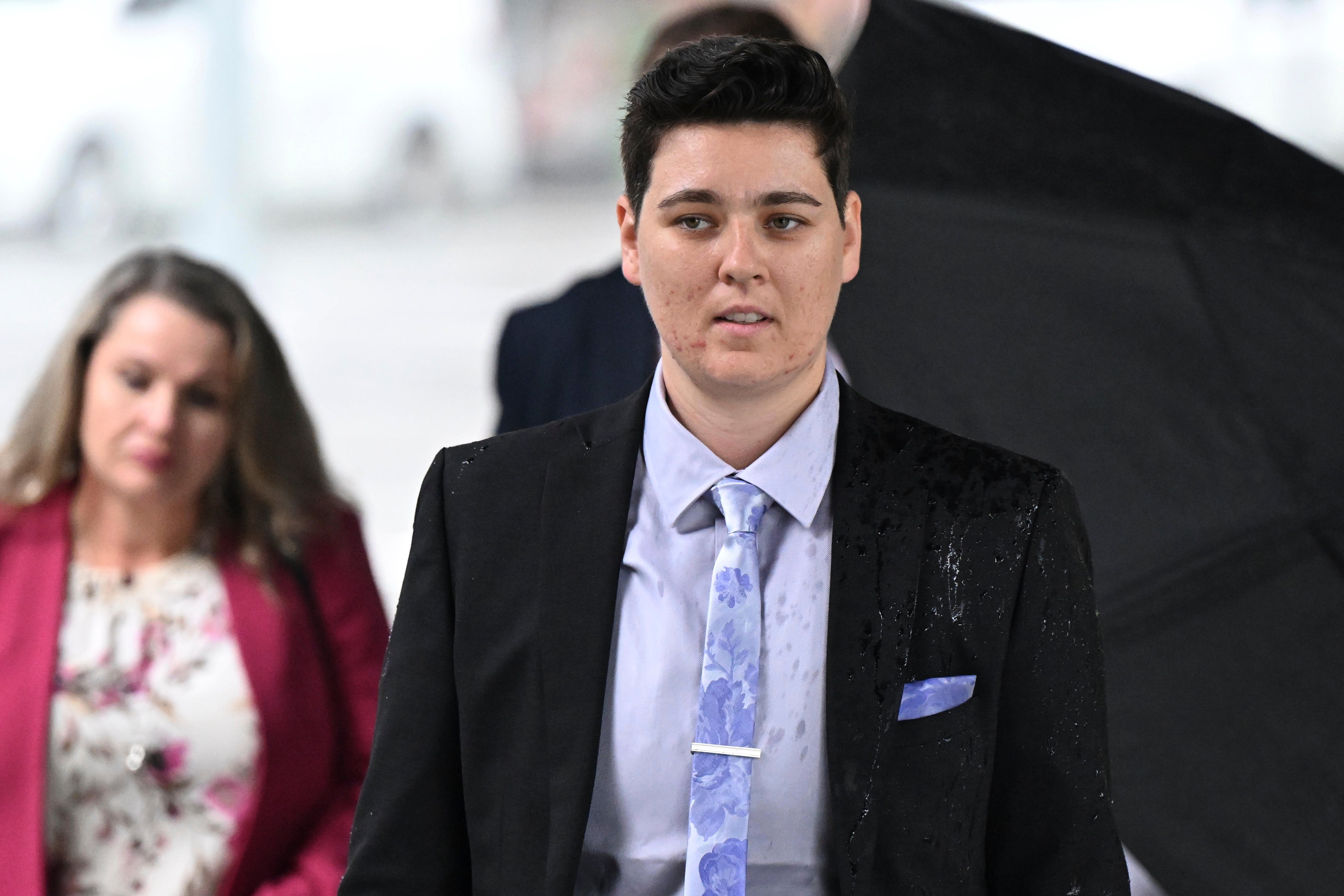 Jayde Struhs is seen arriving for the inquest into the death of her sister Elizabeth Rose Struhs, at the Brisbane Magistrates Court, Brisbane, Australia, Thursday, Oct. 22, 2026