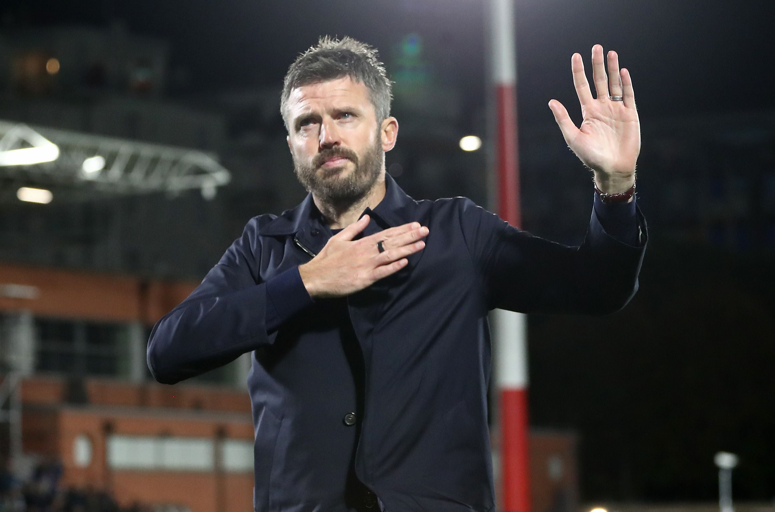 Michael Carrick held his hands up in apology after the defeat to Como