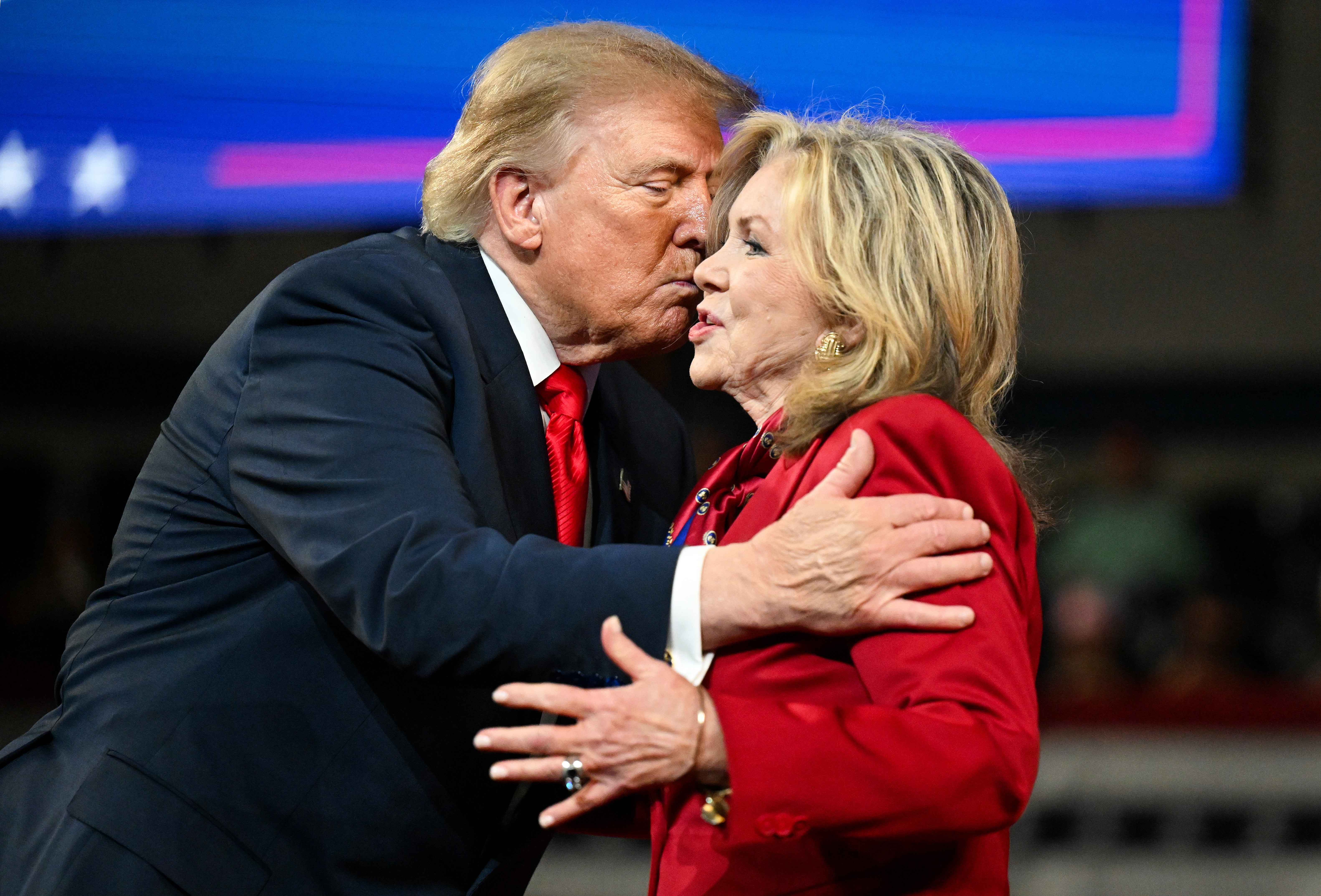 Republican Senator Marsha Blackburn is running against Democrat and Memphis City Council member Jerri Green in Tennessee’s gubernatorial race. Blackburn welcomed President Donald Trump to the state at a midterms rally in Clarksville earlier this month (pictured)