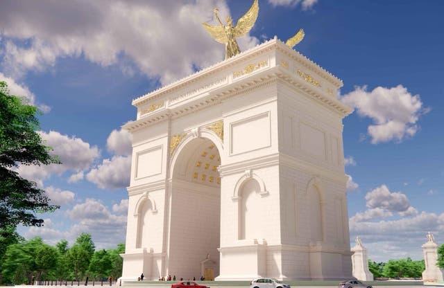 Construction on President Donald Trump’s proposed 250-foot arch could start in just a few weeks, according to court documents