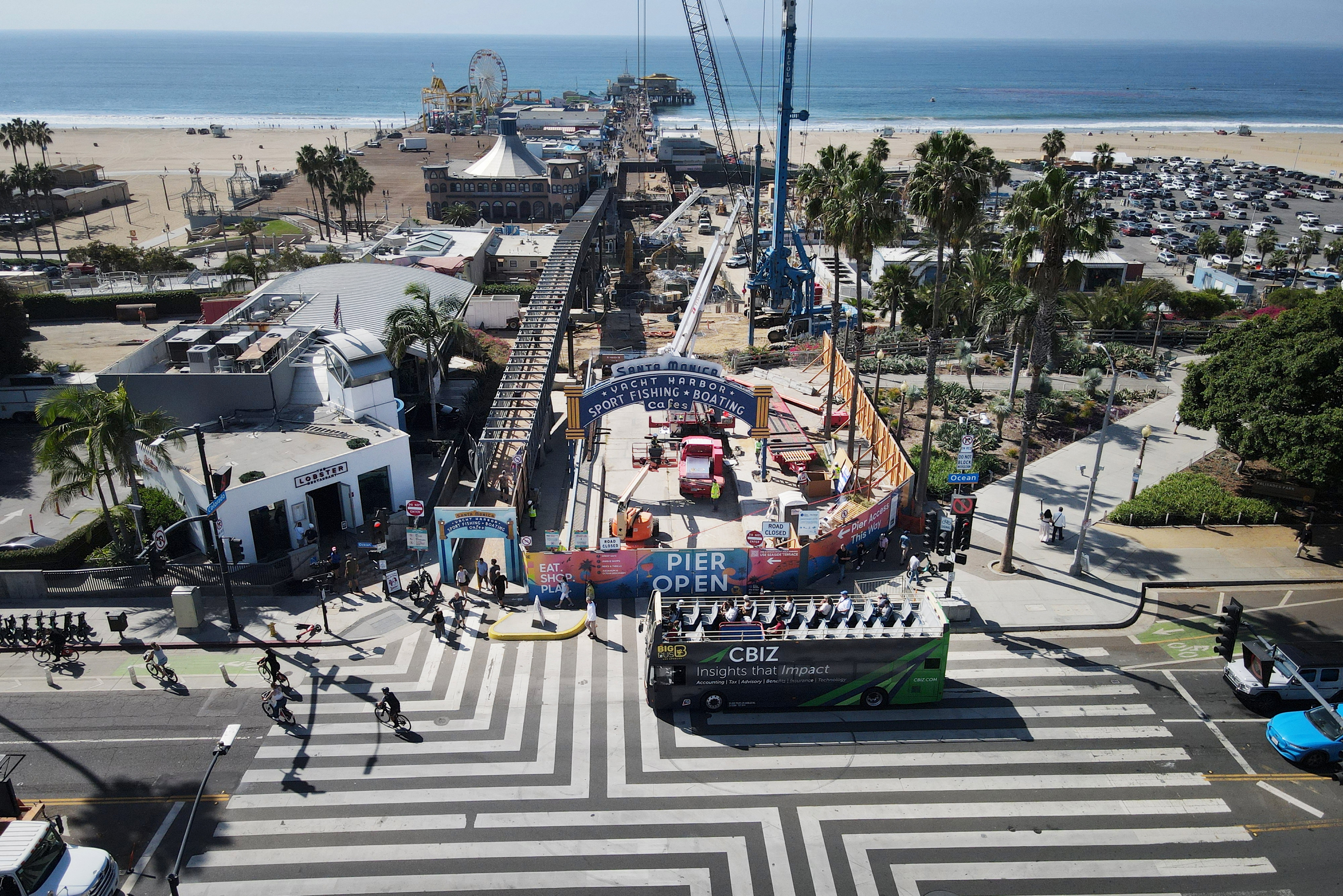 The sign, which has welcomed visitors to the Santa Monica Pier since 1941, is being removed as part of the Pier Bridge Replacement Project
