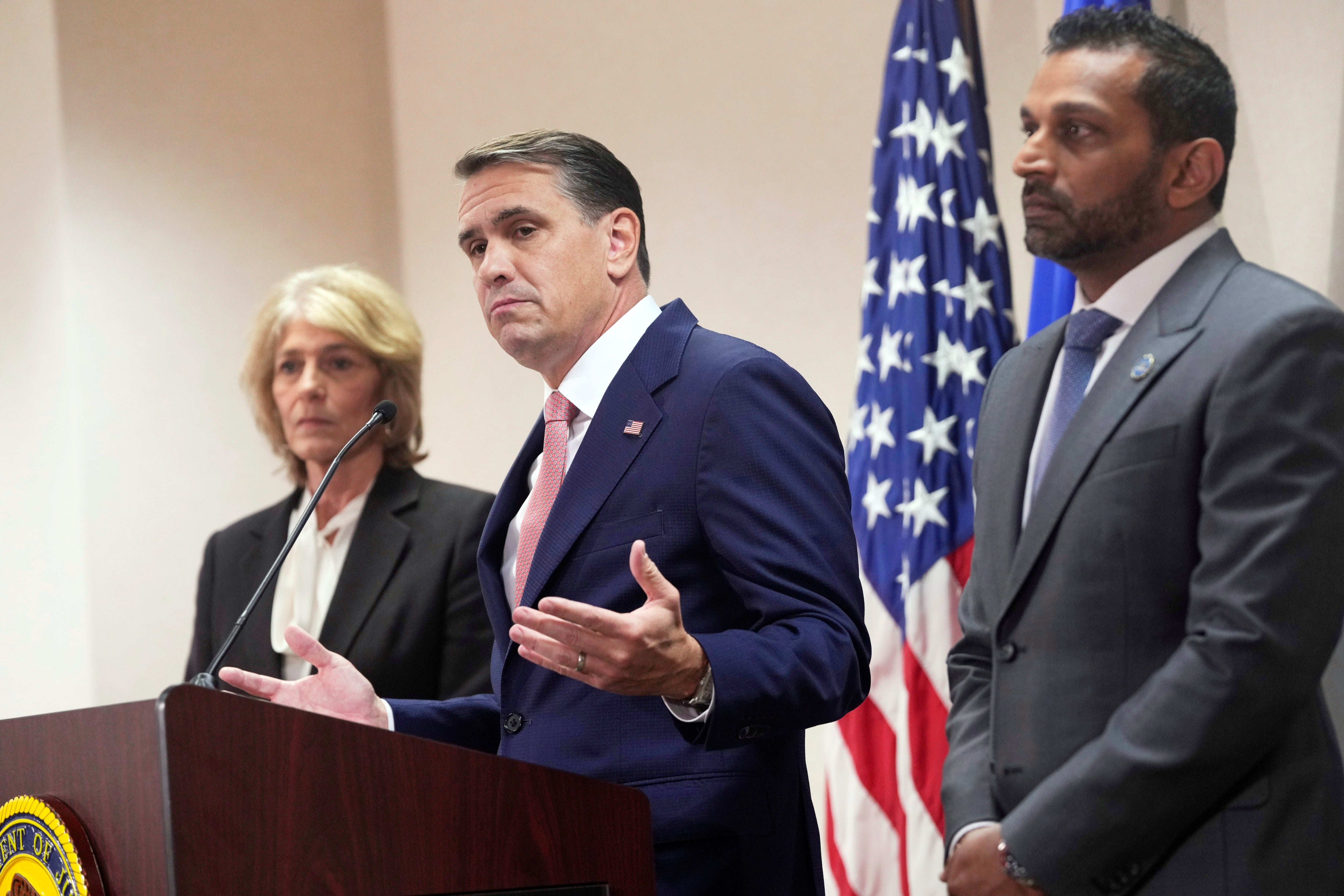 U.S. Attorney General Todd Blanche announced the charges against Lucas in a news conference with FBI Director Kash Patel on Thursday