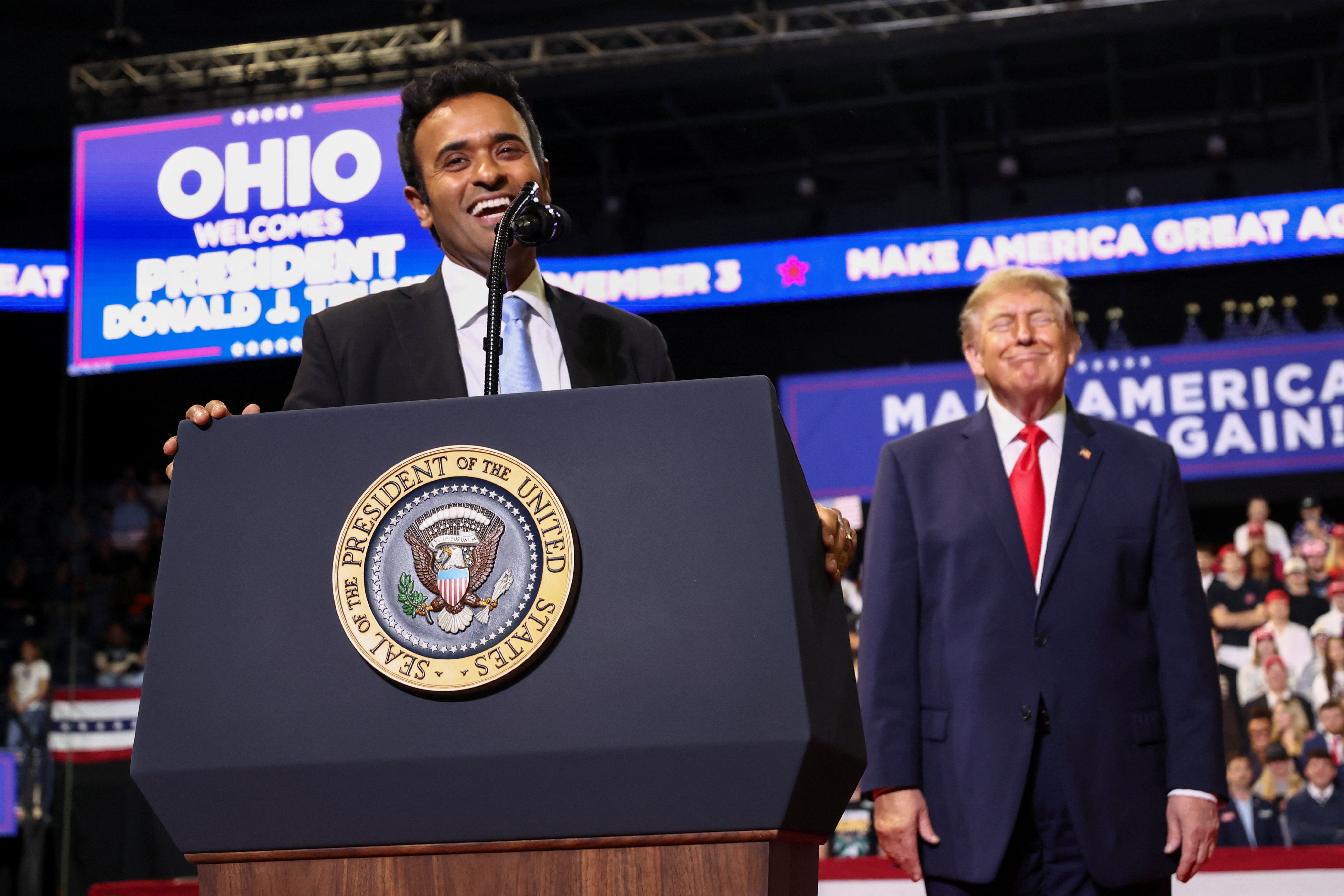 Ramaswamy has doubled down on the ad despite calls from Republicans, including Ohio Gov. Mike DeWine, that he should take it down