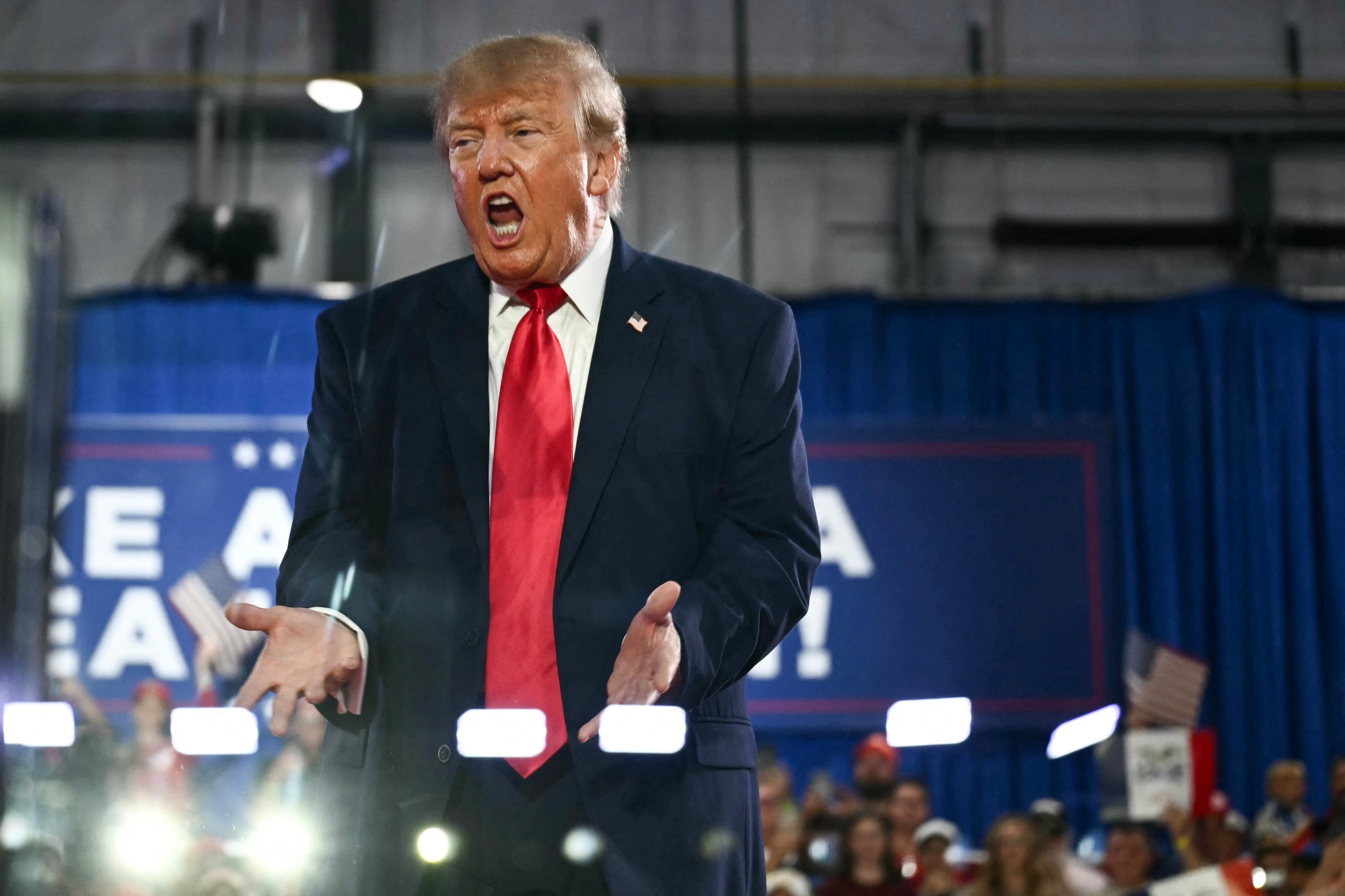 Trump mocks Michigan’s progressive and calls him a ‘jihadist’ as president campaigns in Iowa