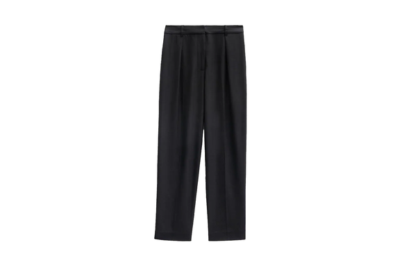 Next hush black tapered leg trousers