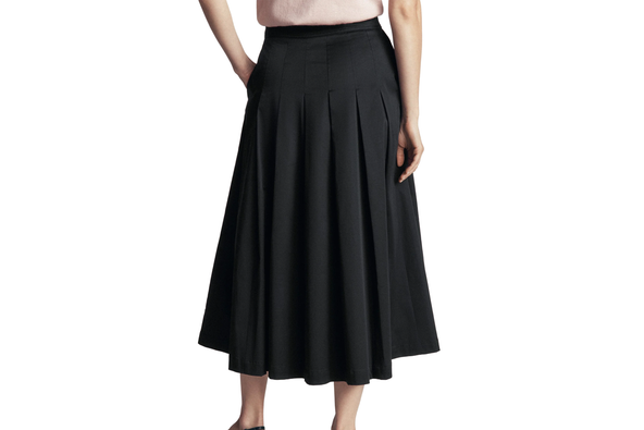 Boden aya cotton sateen midi skirt