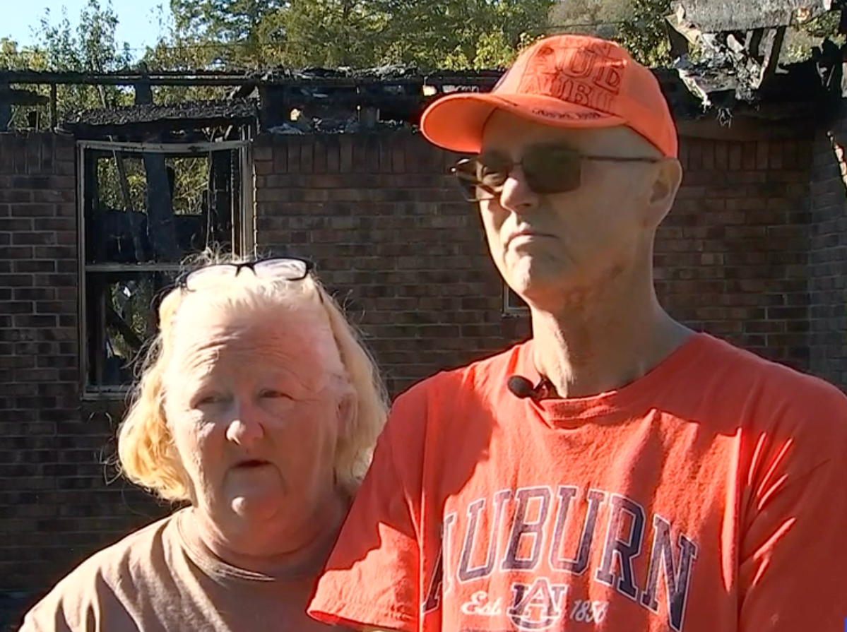 Larita and James Burke said that the incident may have ended very differently if the man had not seen the burning house