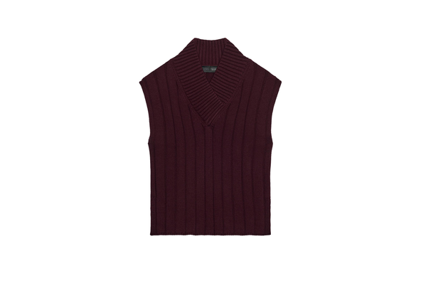 Zara ribbed knit waistcoat