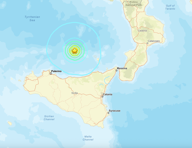 A magnitude 5.7 quake off the coast of Italy on Friday