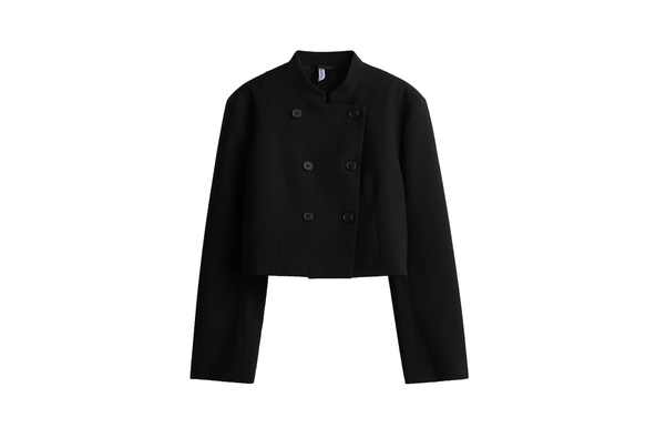 H&M cropped double-breasted blazer