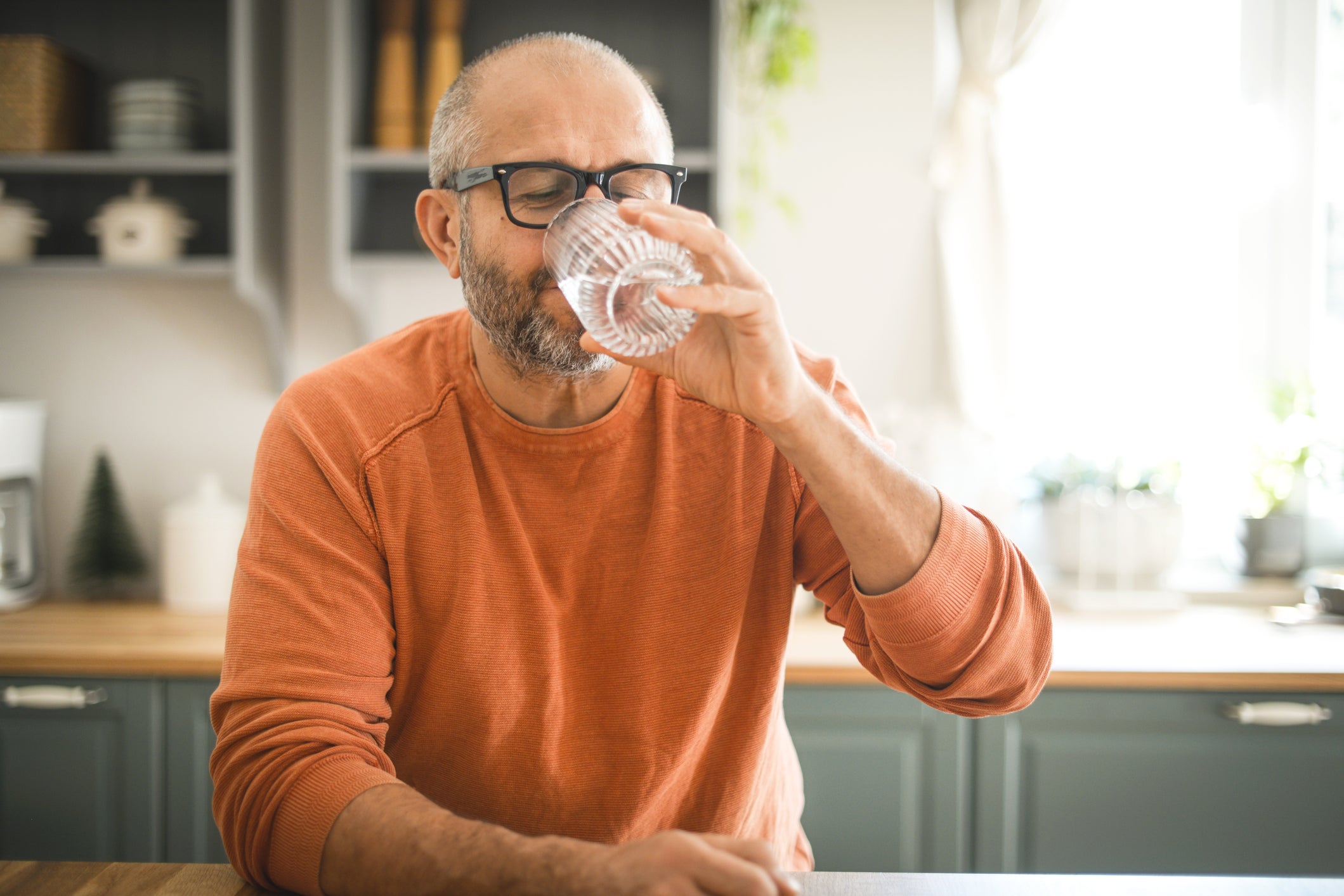 Gargling salt water can help soothe a sore throat and loosen mucus