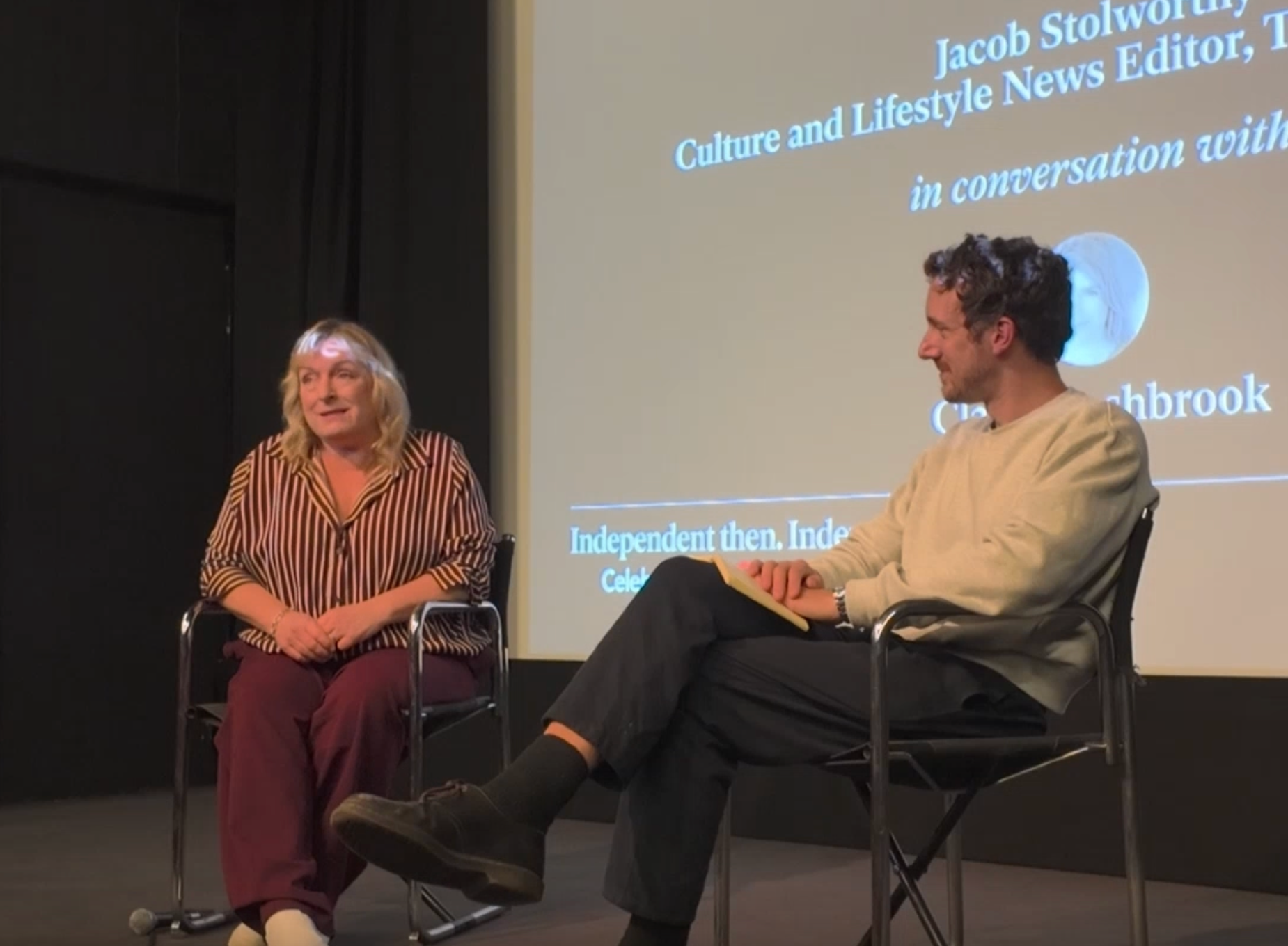 Claire Rushbrook in conversation at the ICA