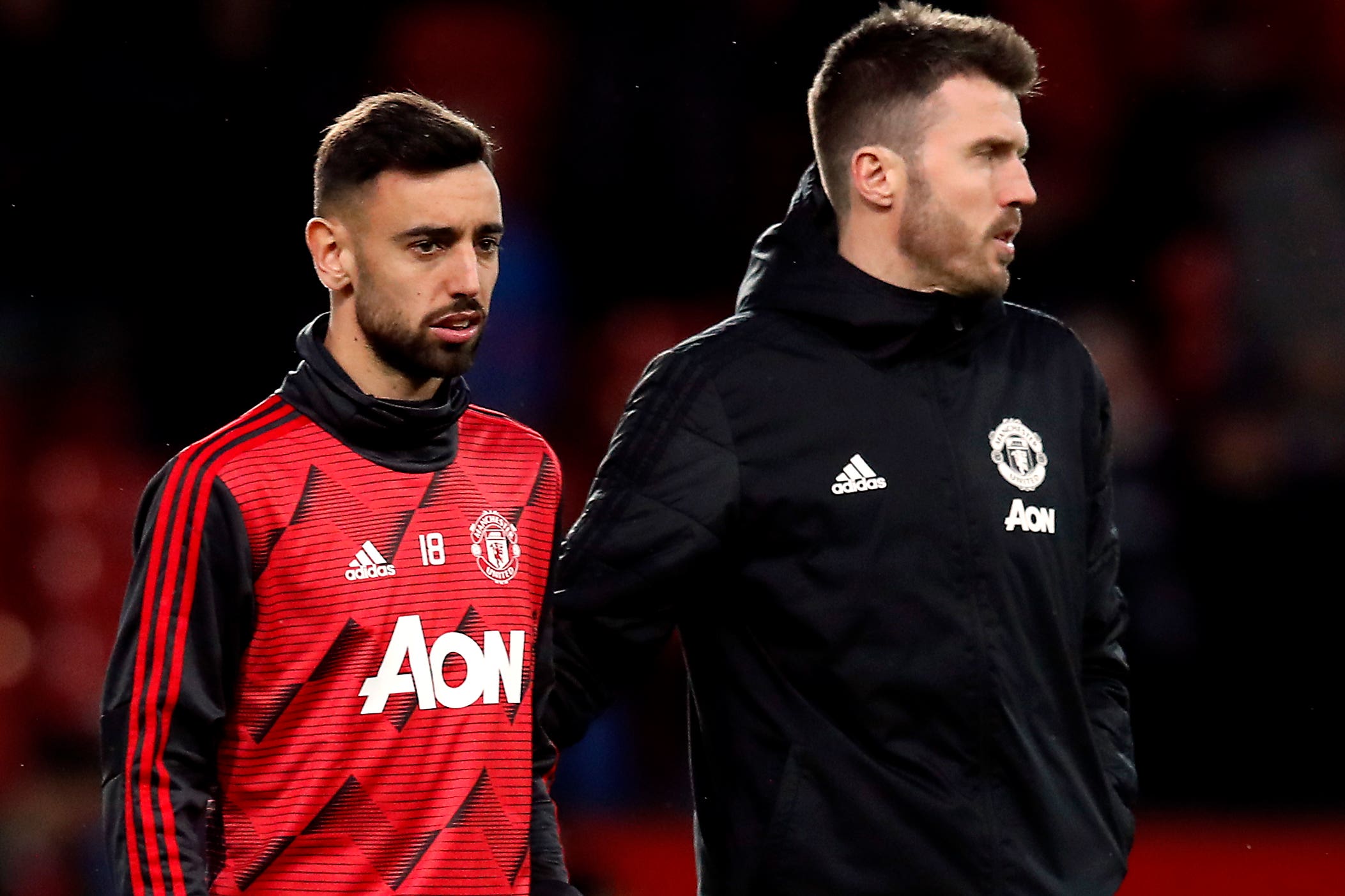 Michael Carrick and Bruno Fernandes have held clear-the-air talks