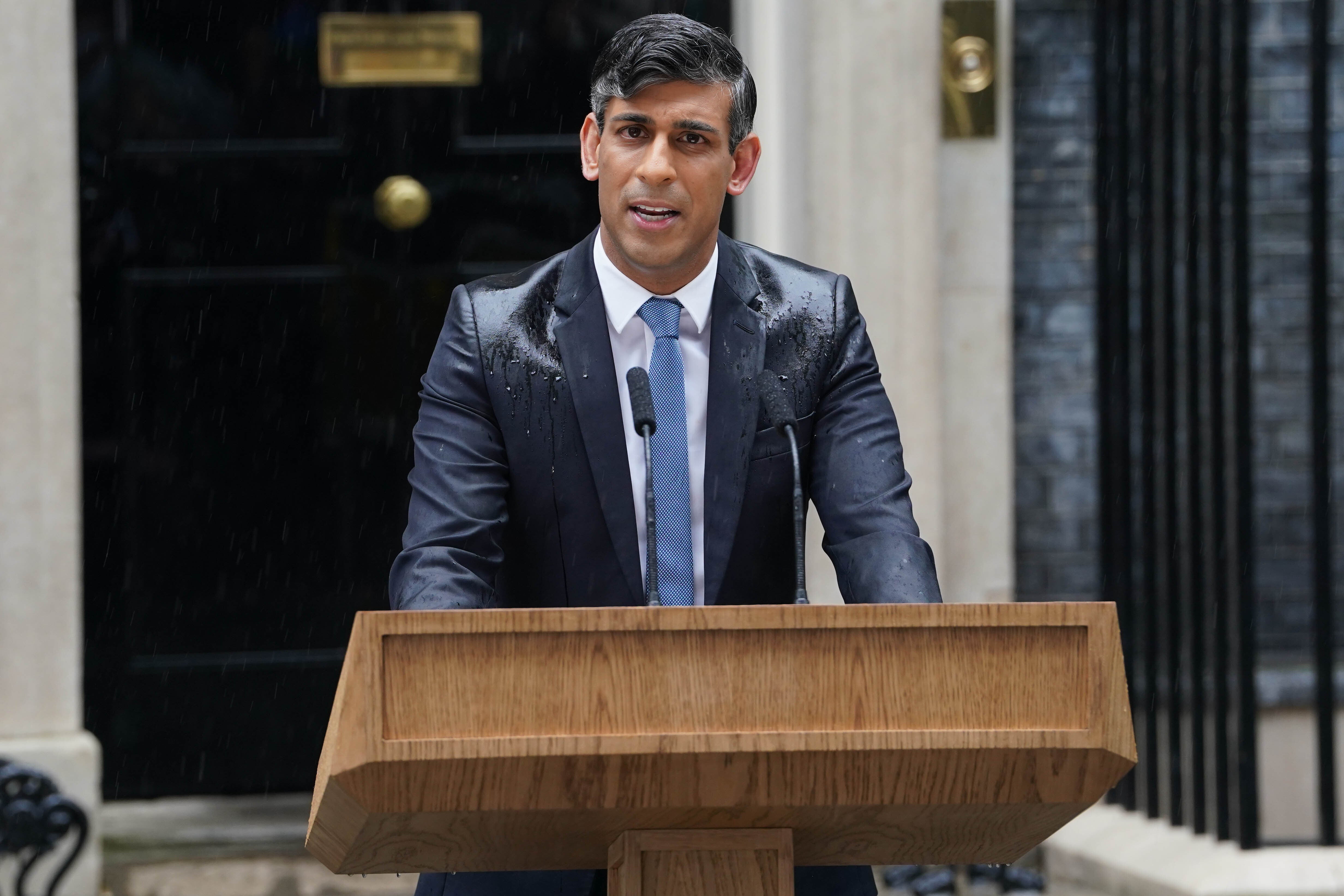 A rain-soaked Rishi Sunak famously called the general election for 4 July in a speech outside 10 Downing Street