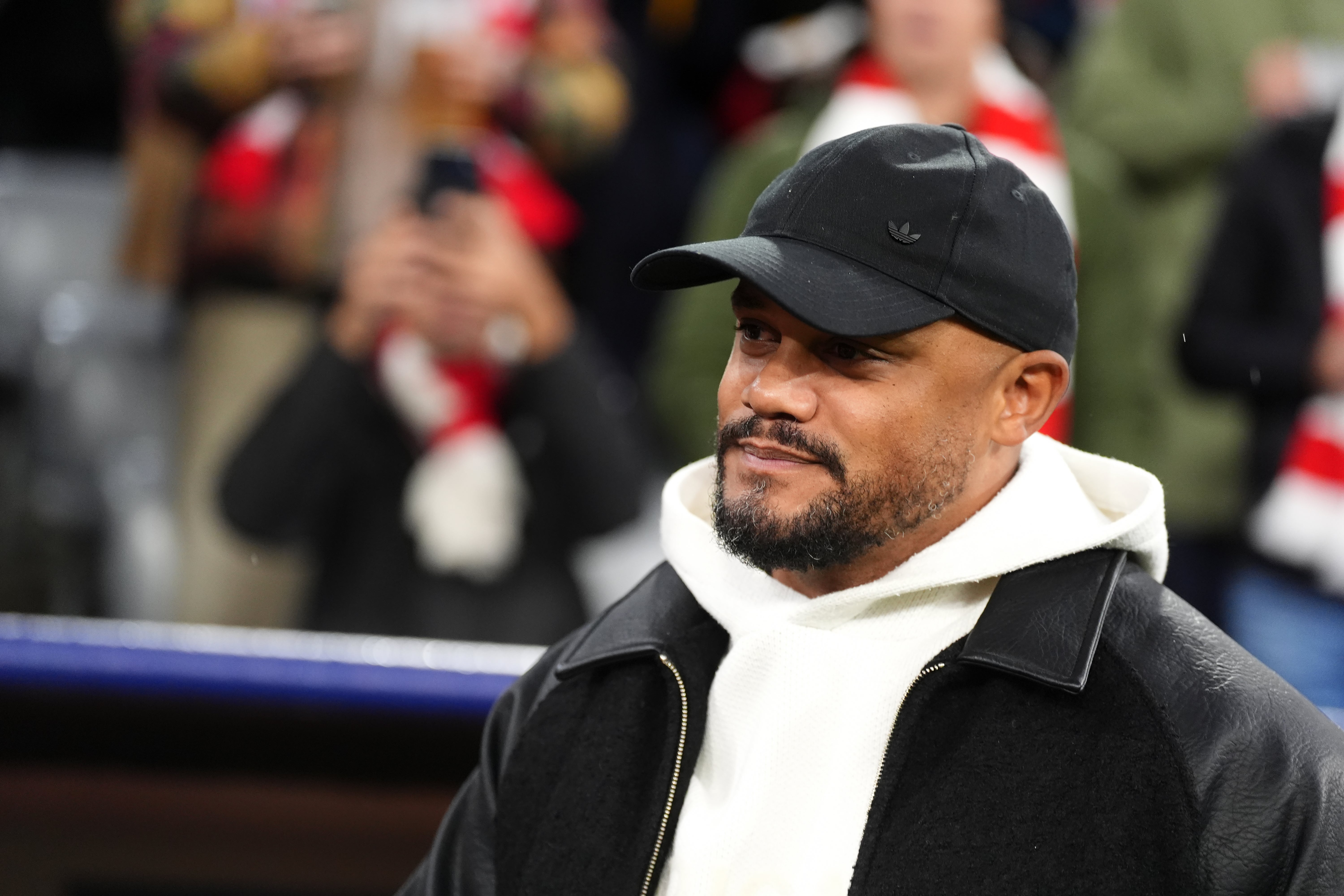 Vincent Kompany was a doubt to be in the dugout for the Arsenal visit