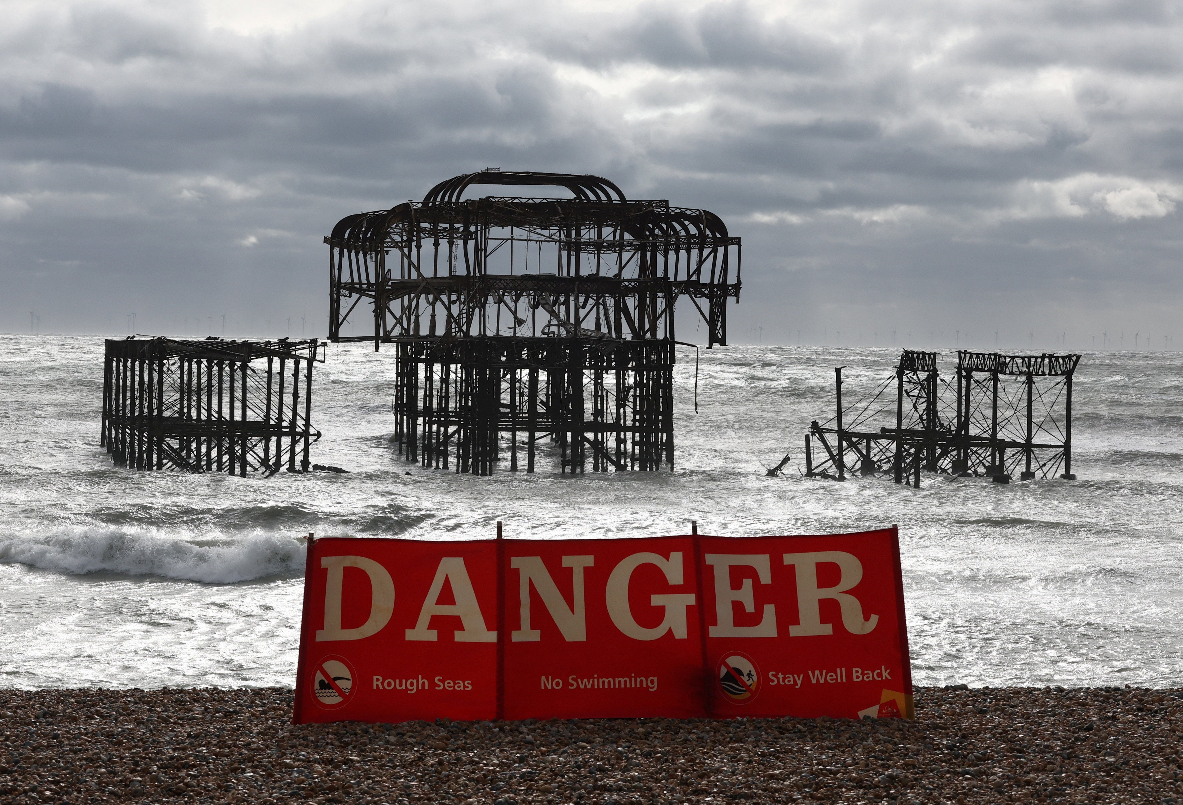 Parts of Brighton pier collapsed on Friday during the stormy weather