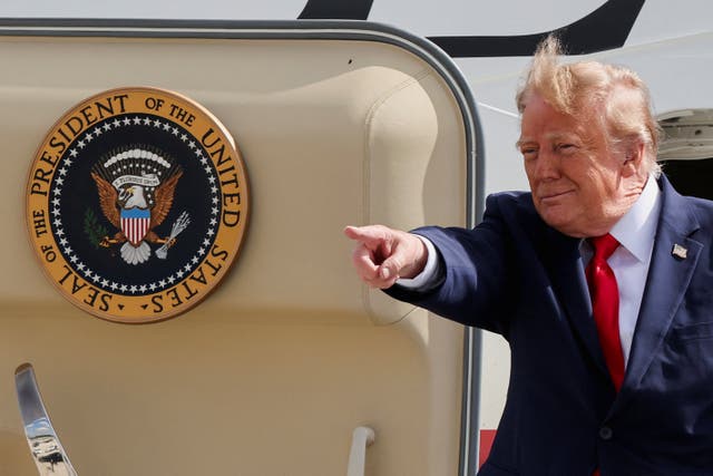 Donald Trump told reporters that he instructed the Justice Department to sue Alaska to prevent the loss of a Trump-backed Republican incumbent in a close Senate race
