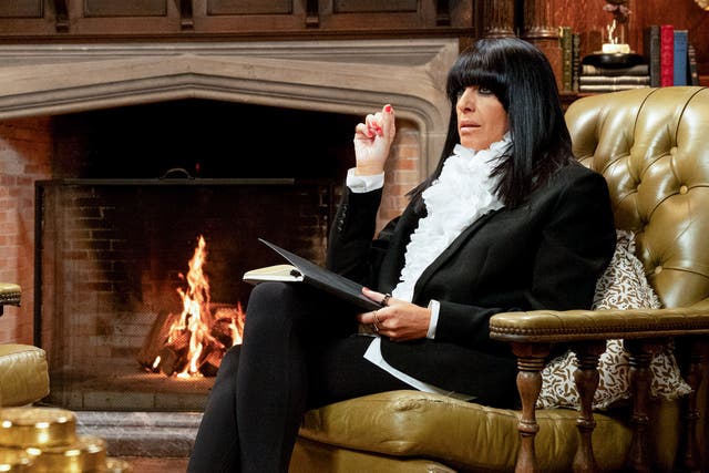 The presenter wore ruffles as she ruffled some feathers in the castle