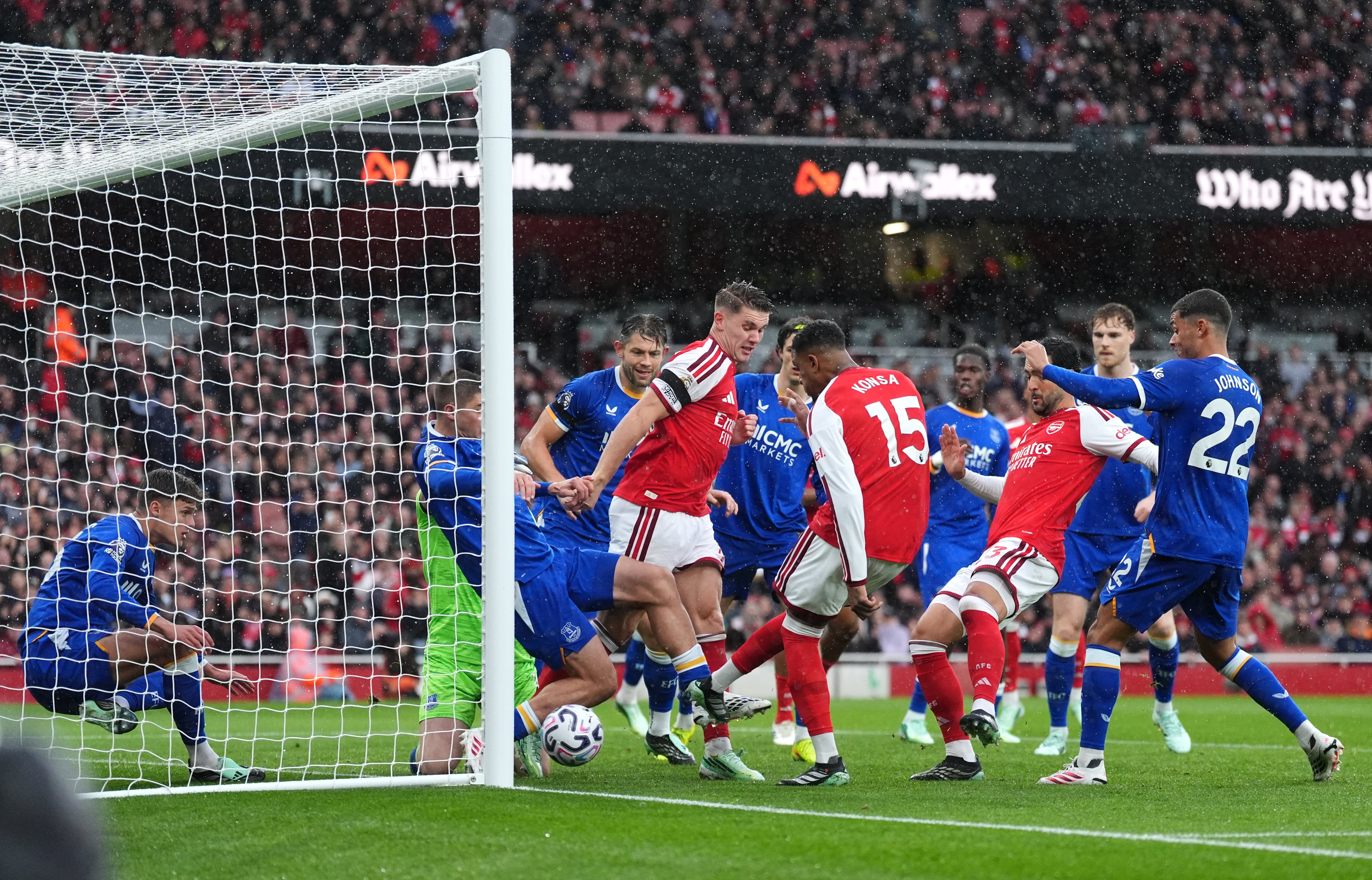 Konsa scored Arsenal’s first set-piece goal of the season
