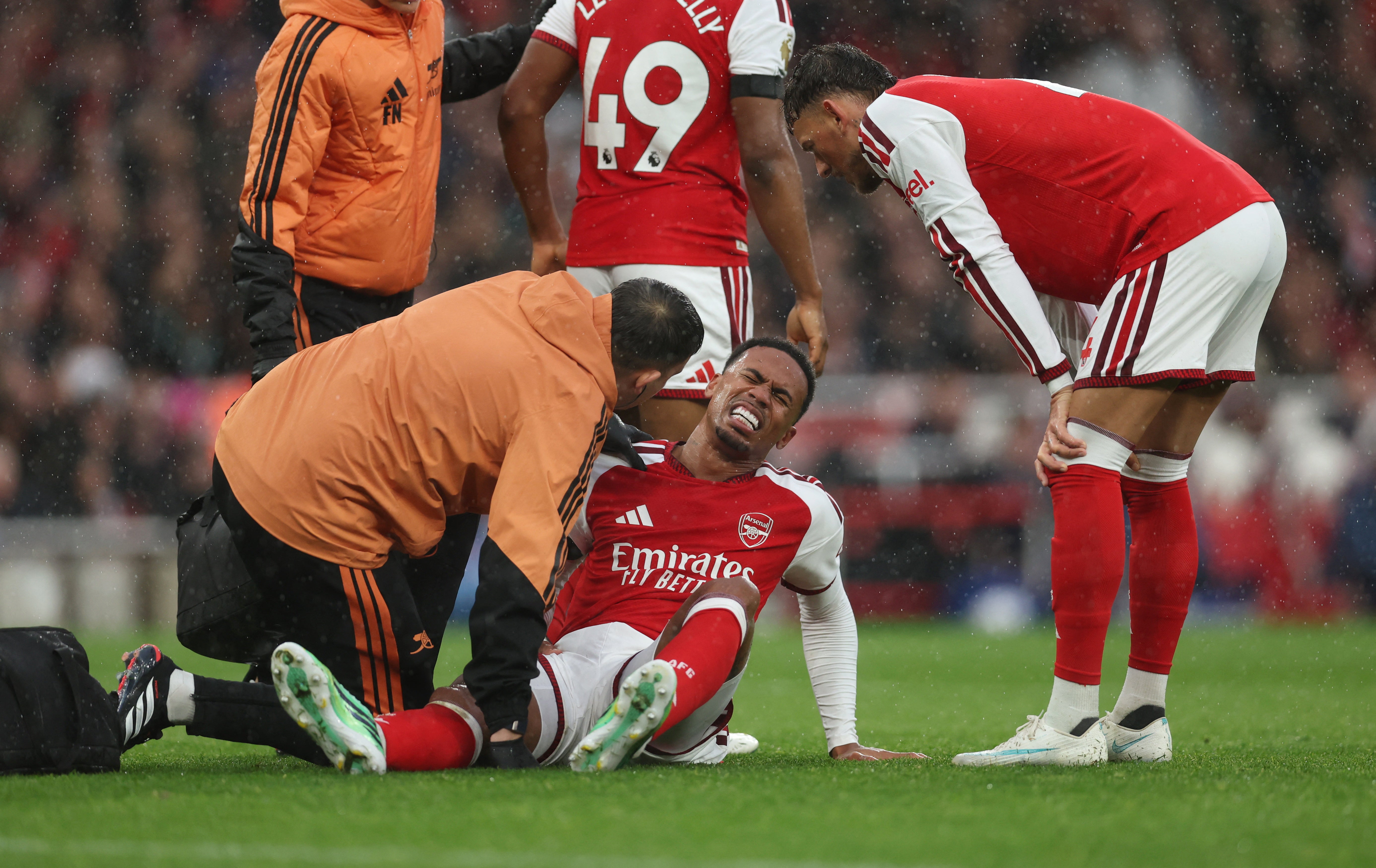 Gabriel gave Arsenal a scare in the second half