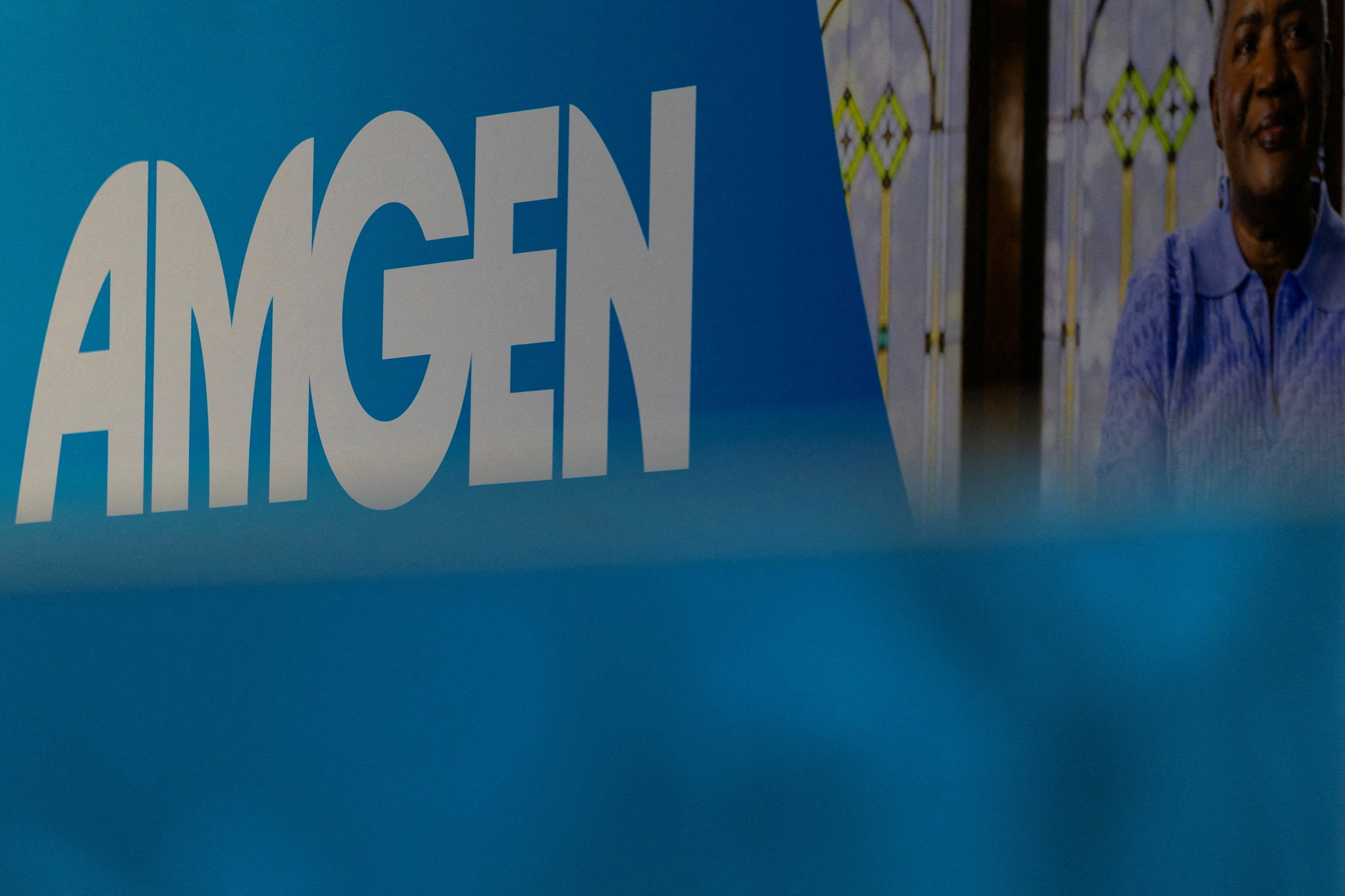 The drug combination drastically reduces the risk of death, Amgen says