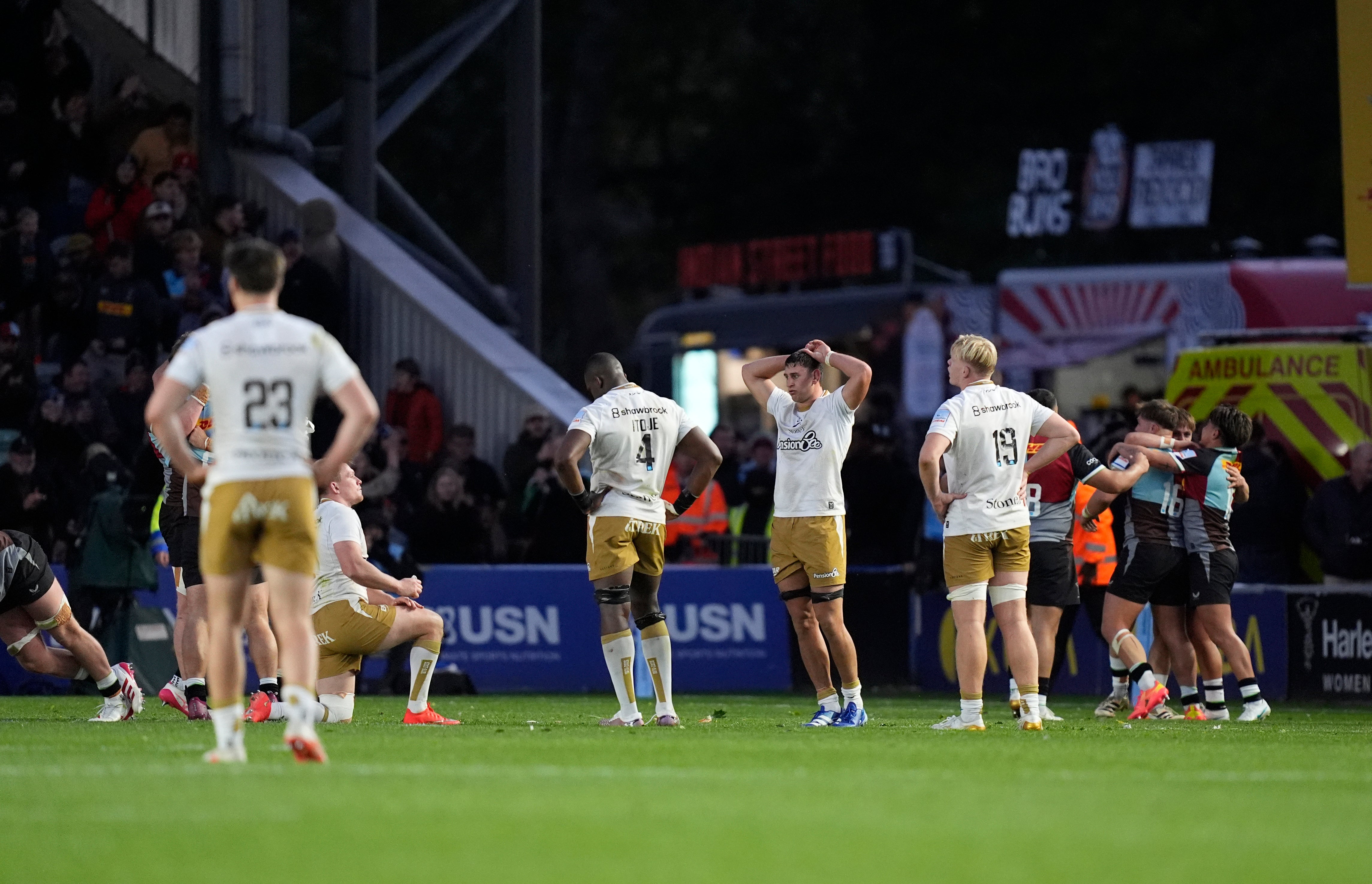Saracens were beaten by Harlequins at the Stoop