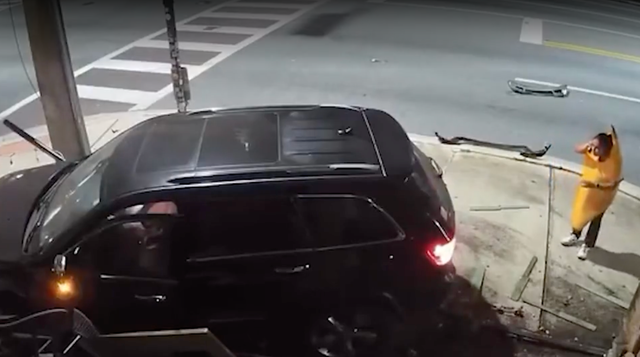 A Florida woman went viral after stepping in to call 911 when she saw a car crash into a restaurant’s outdoor dining area