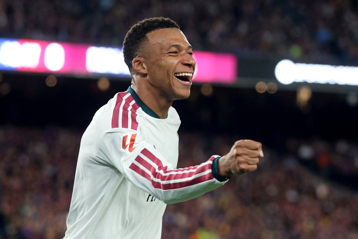 Barcelona v Real Madrid LIVE: Mbappe puts visitors ahead in febrile start to El Clasico