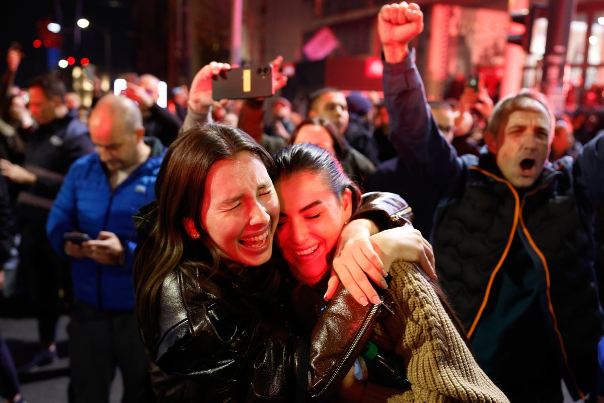 Photos of Serbia’s election and celebrations as student-led opposition defeats long-serving strongman
