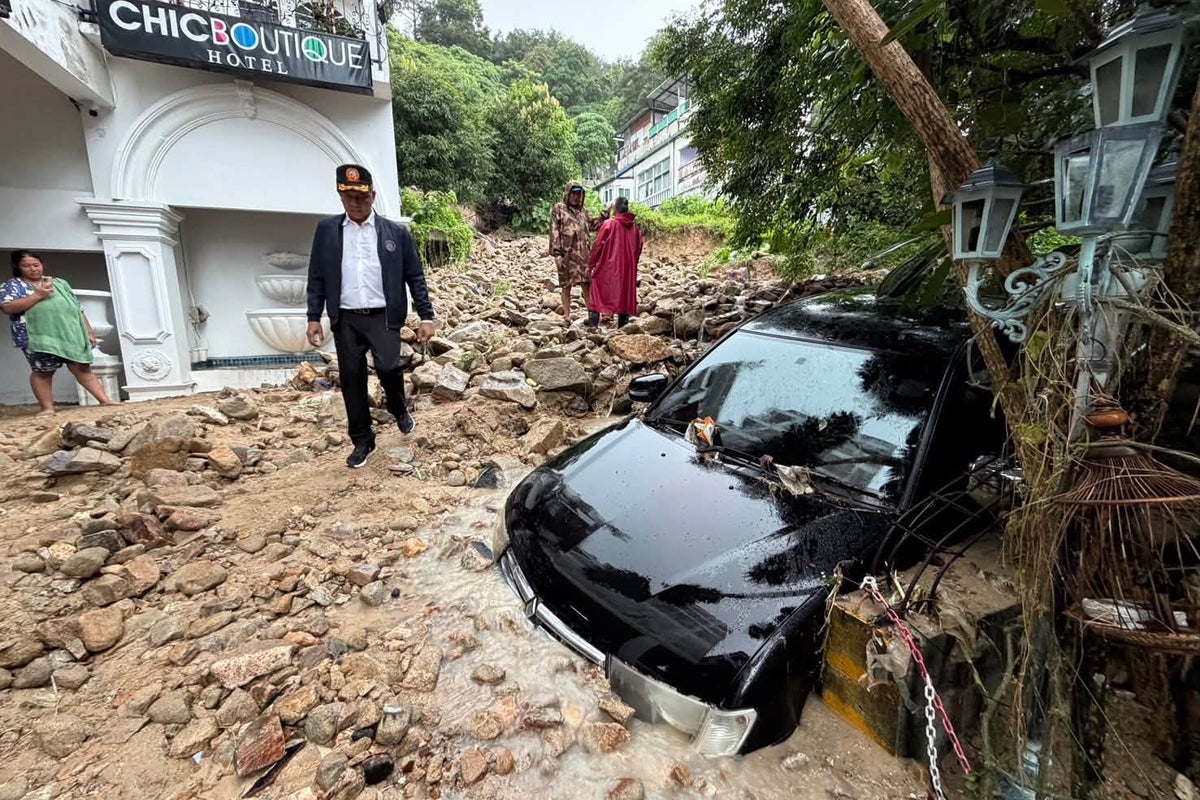 Flash floods inundate several areas of Thailand's Phuket island after of heavy rain