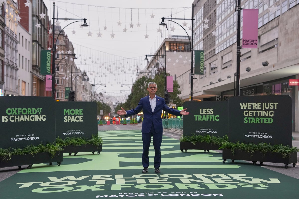 London’s Oxford Street bans traffic as city tries to revitalize once grand shopping district