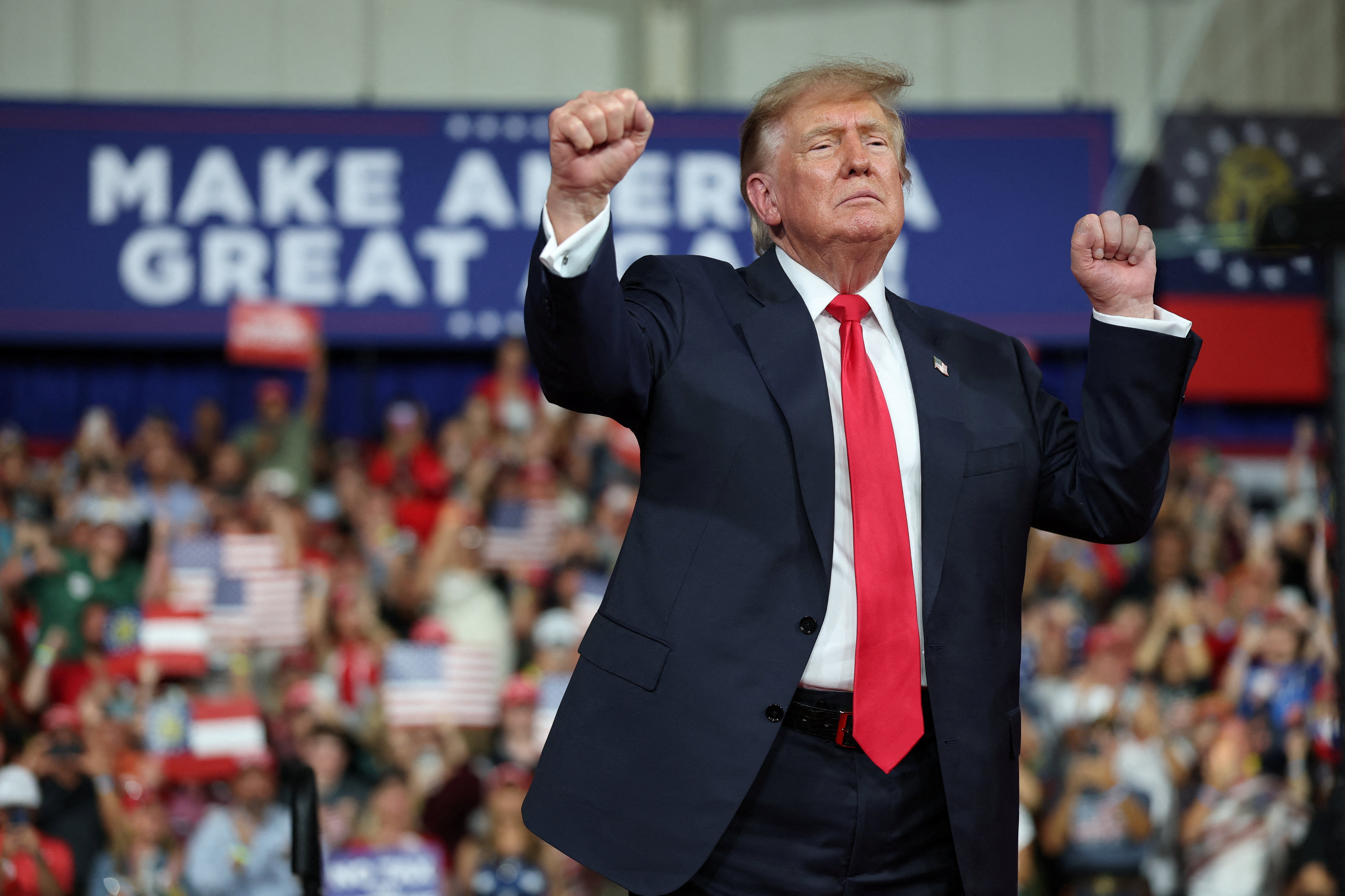 Trump attends a rally at Guardian Centers in Perry, Georgia, US, October 24, 2026