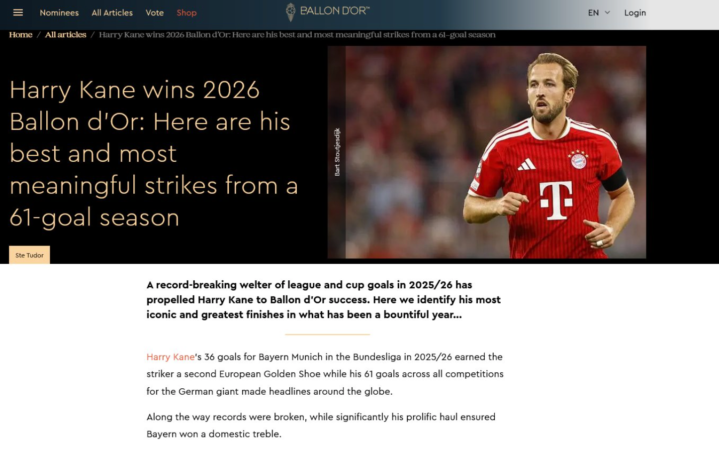 Ballon d'Or publishes articles claiming Kane, Yamal and Mbappe as winners