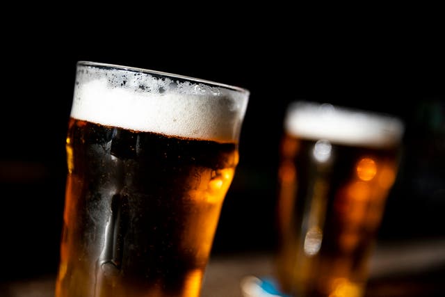 Glasses of beer