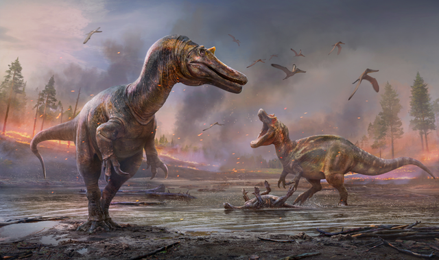 Artists impressions of the Spinosaurids