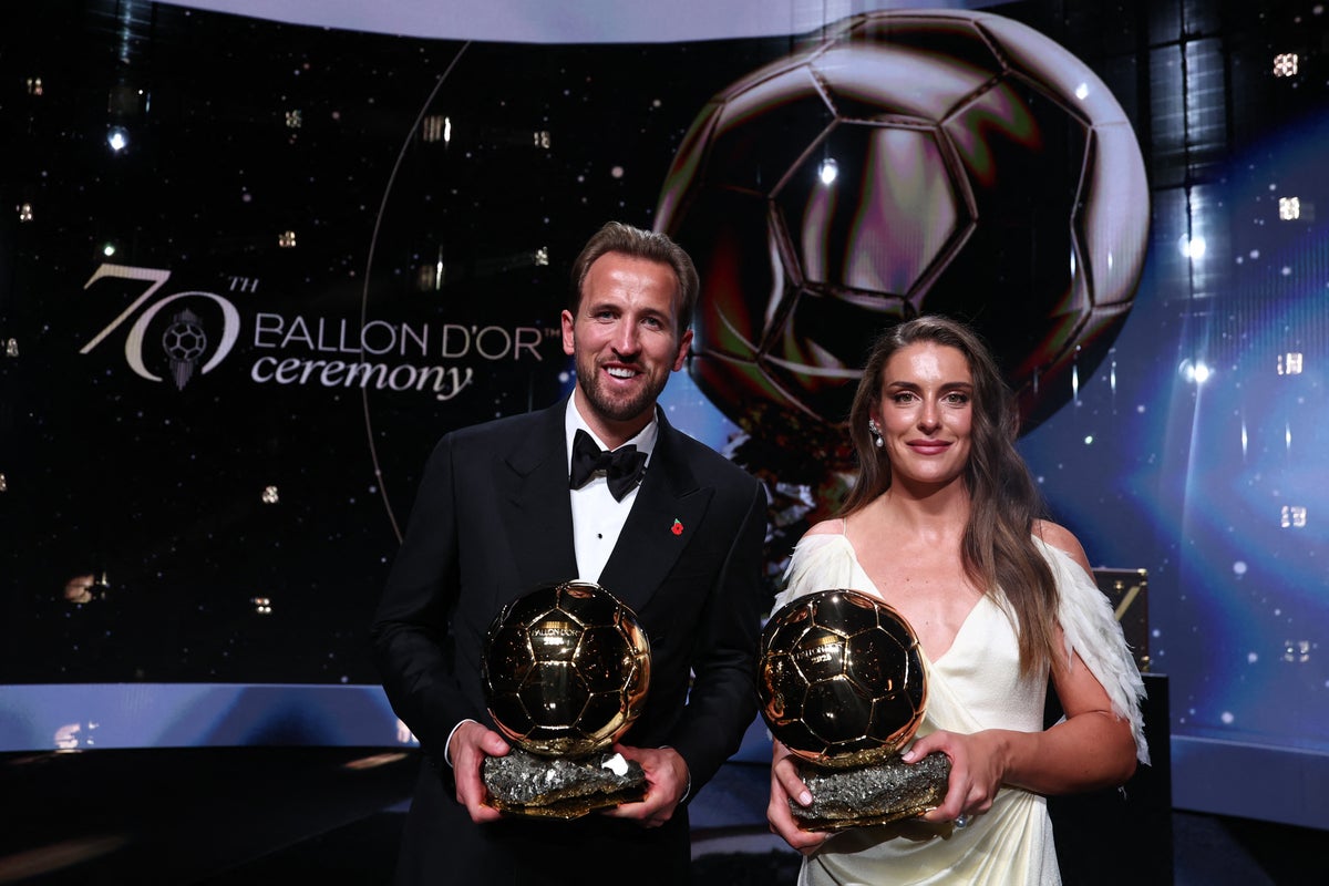 Ballon d’Or results in full as Harry Kane beats Lamine Yamal and Kylian Mbappe to men’s prize