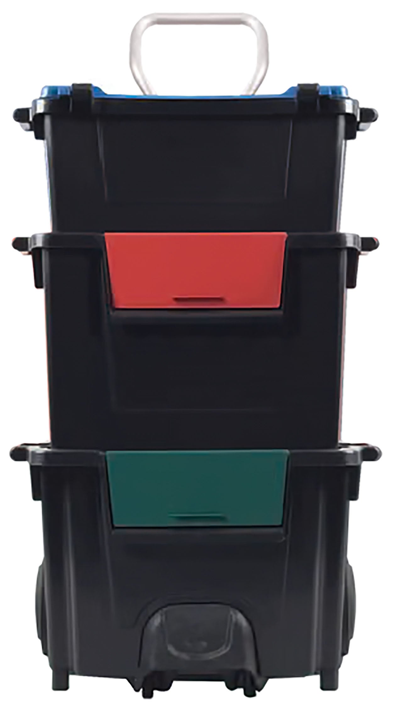 The Trolibocs is three bins stacked on top of each other