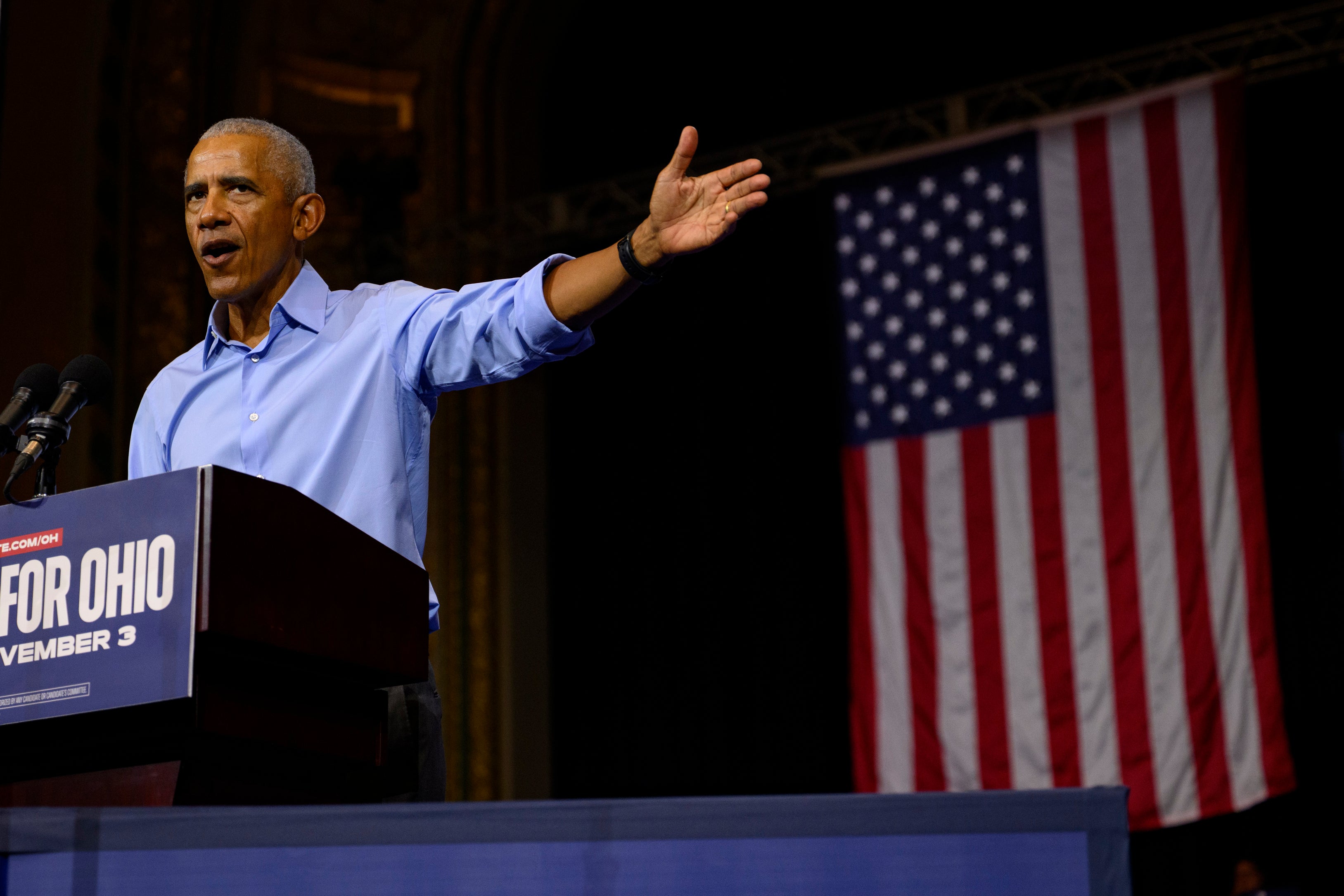 Former President Barack Obama mocked Trump's ballroom project at an Ohio rally on Saturday