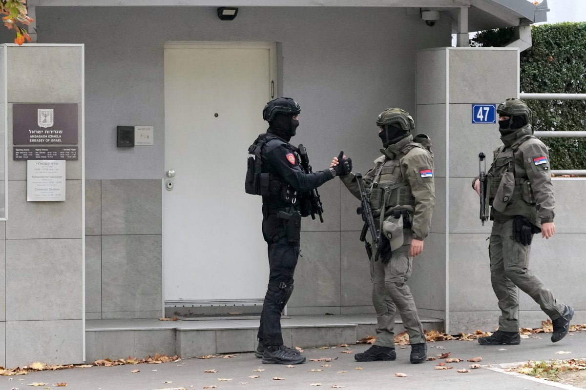Serbian police say assailant killed after attacking a guard outside the Israeli Embassy in Belgrade