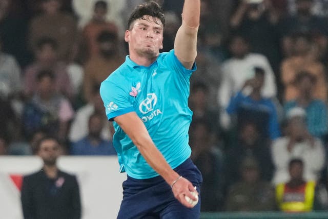 Henry Crocombe made his England debut on Sunday (K.M. Chaudary/AP)