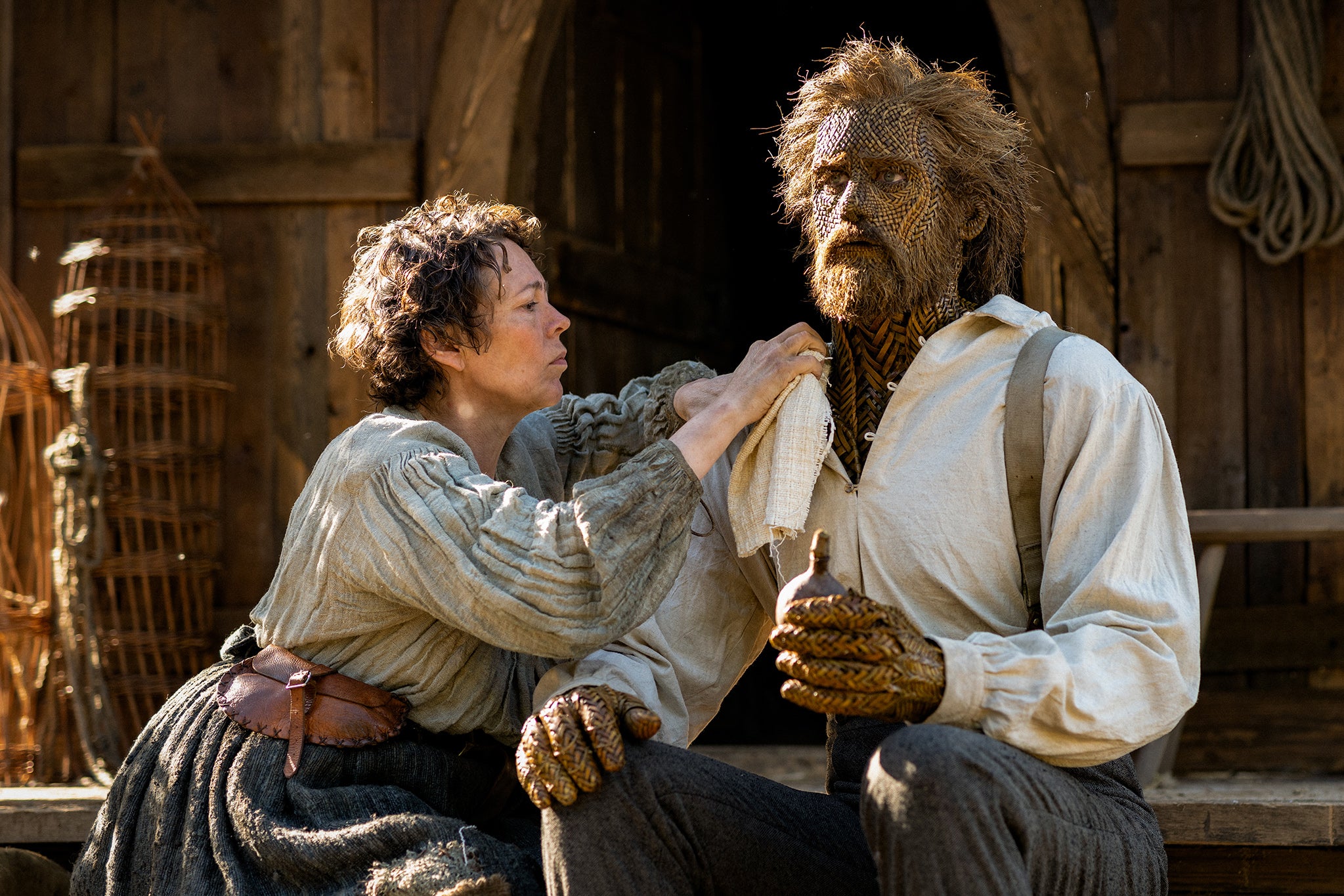 Olivia Colman and Alexander Skarsgård in ‘Wicker’